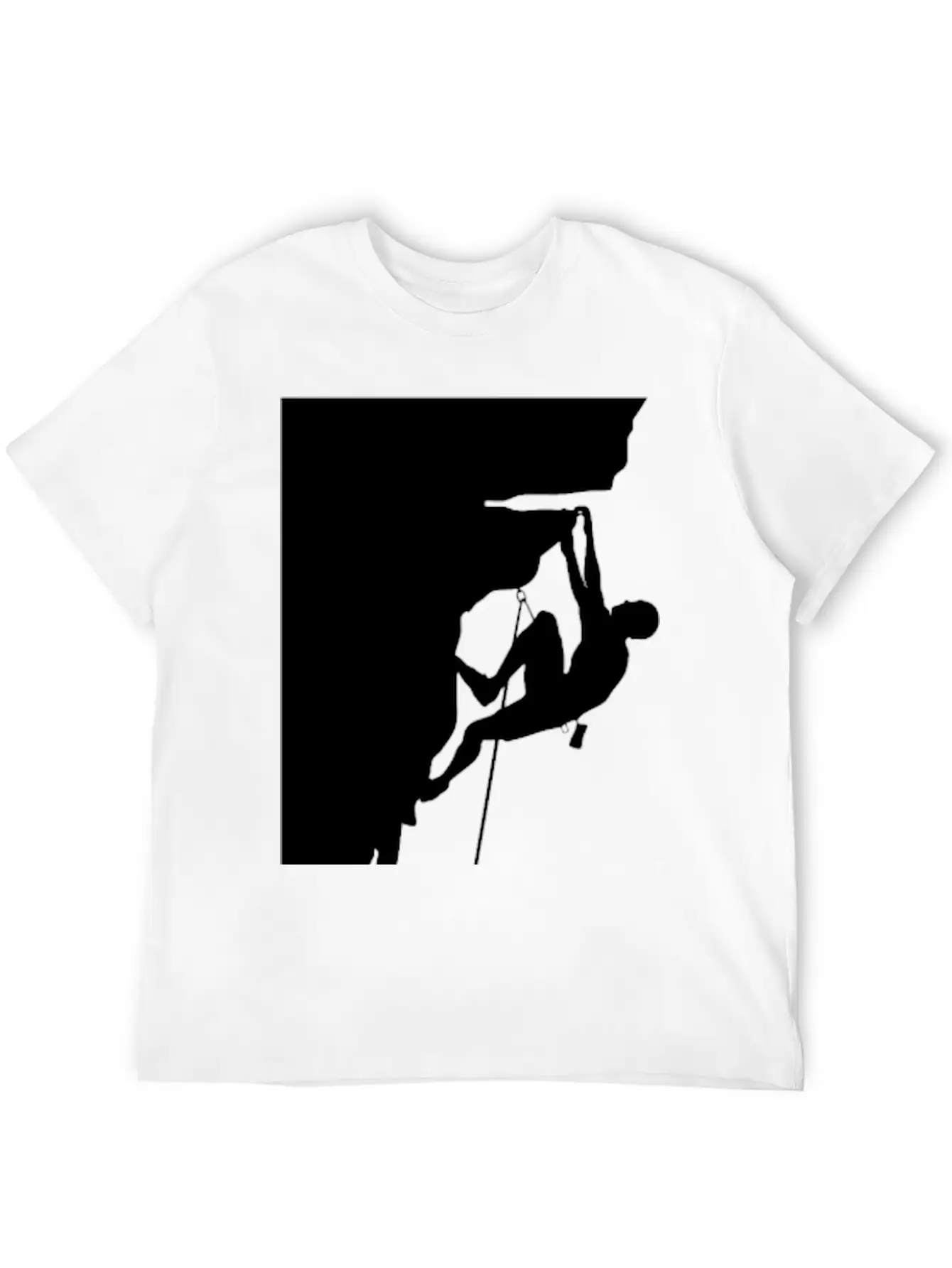 Athletic Man Climbing Mountain Rock Basic Graphic T-Shirt – Daily Comfort In Soft Cotton