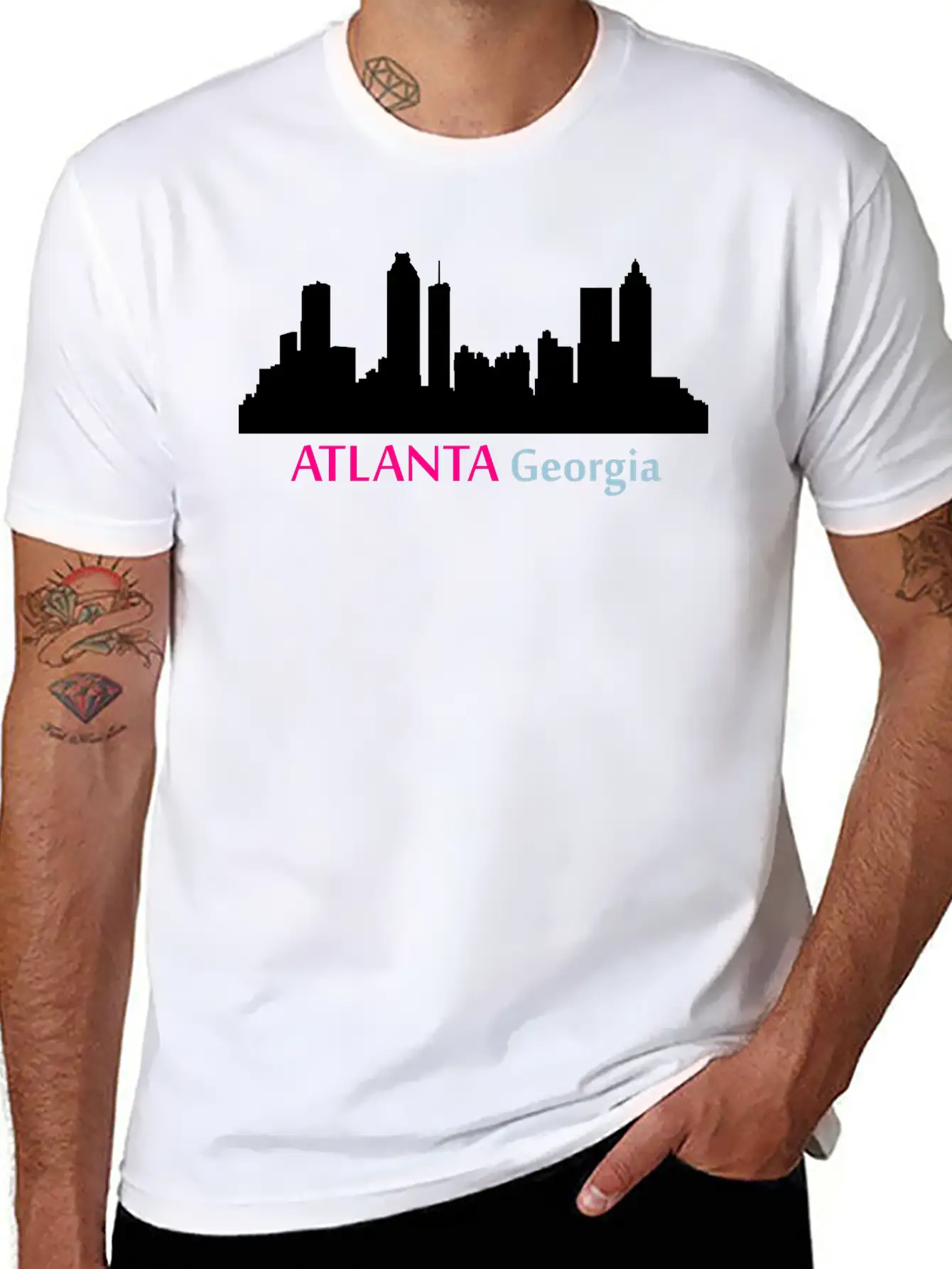 Atlanta, Georgia Lightweight Cotton T-Shirt – Daily Comfort Graphic Shirt