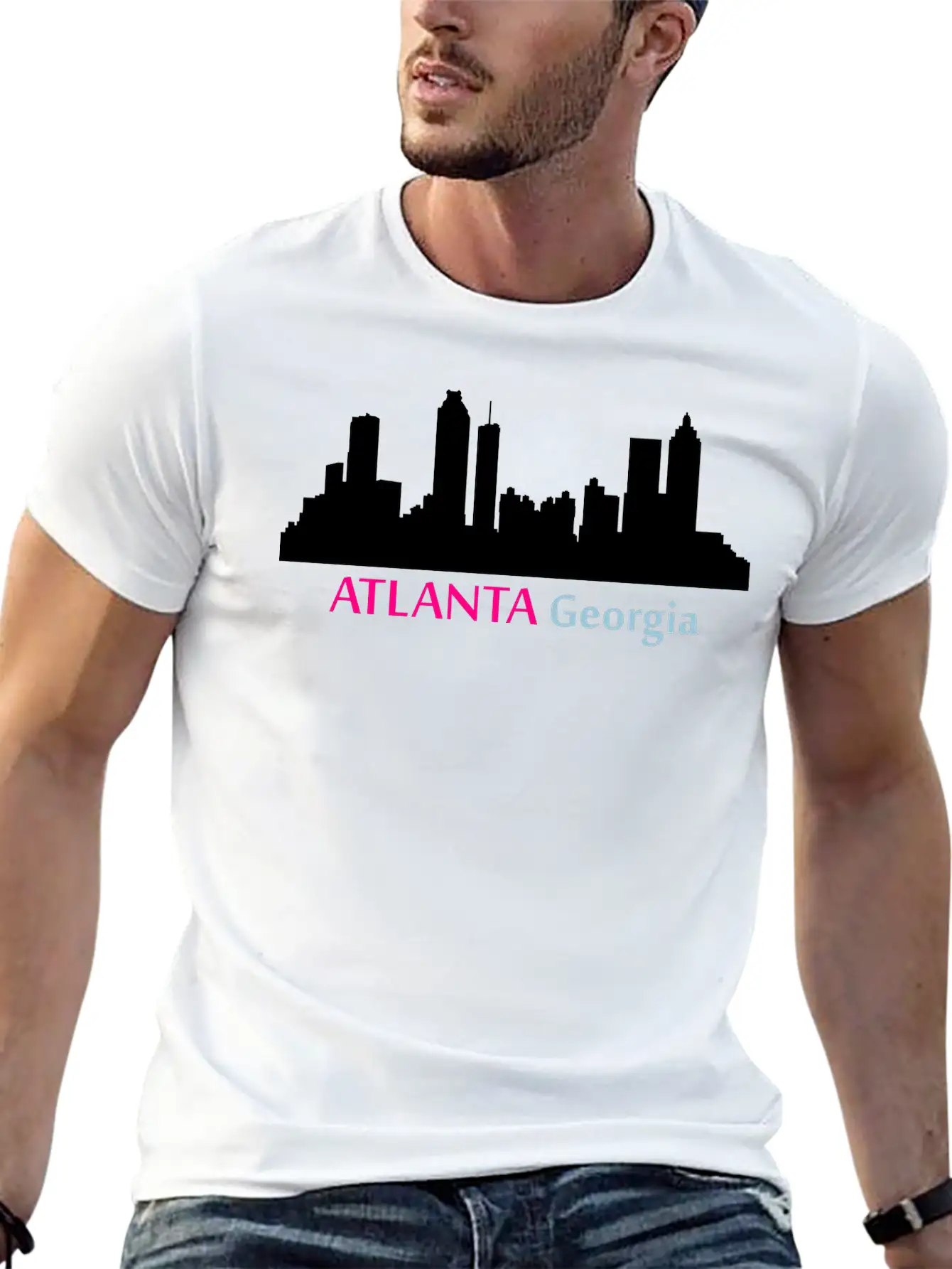 Atlanta, Georgia Lightweight Cotton T-Shirt – Daily Comfort Graphic Shirt