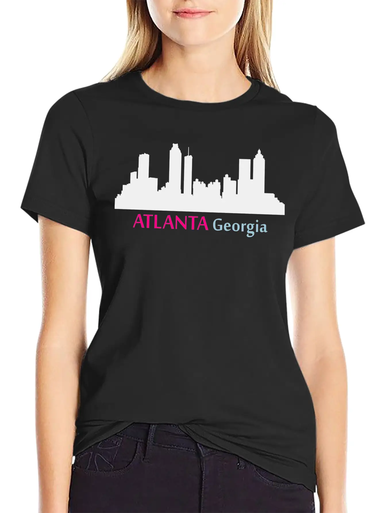Atlanta, Georgia Lightweight Cotton T-Shirt – Daily Comfort Graphic Shirt