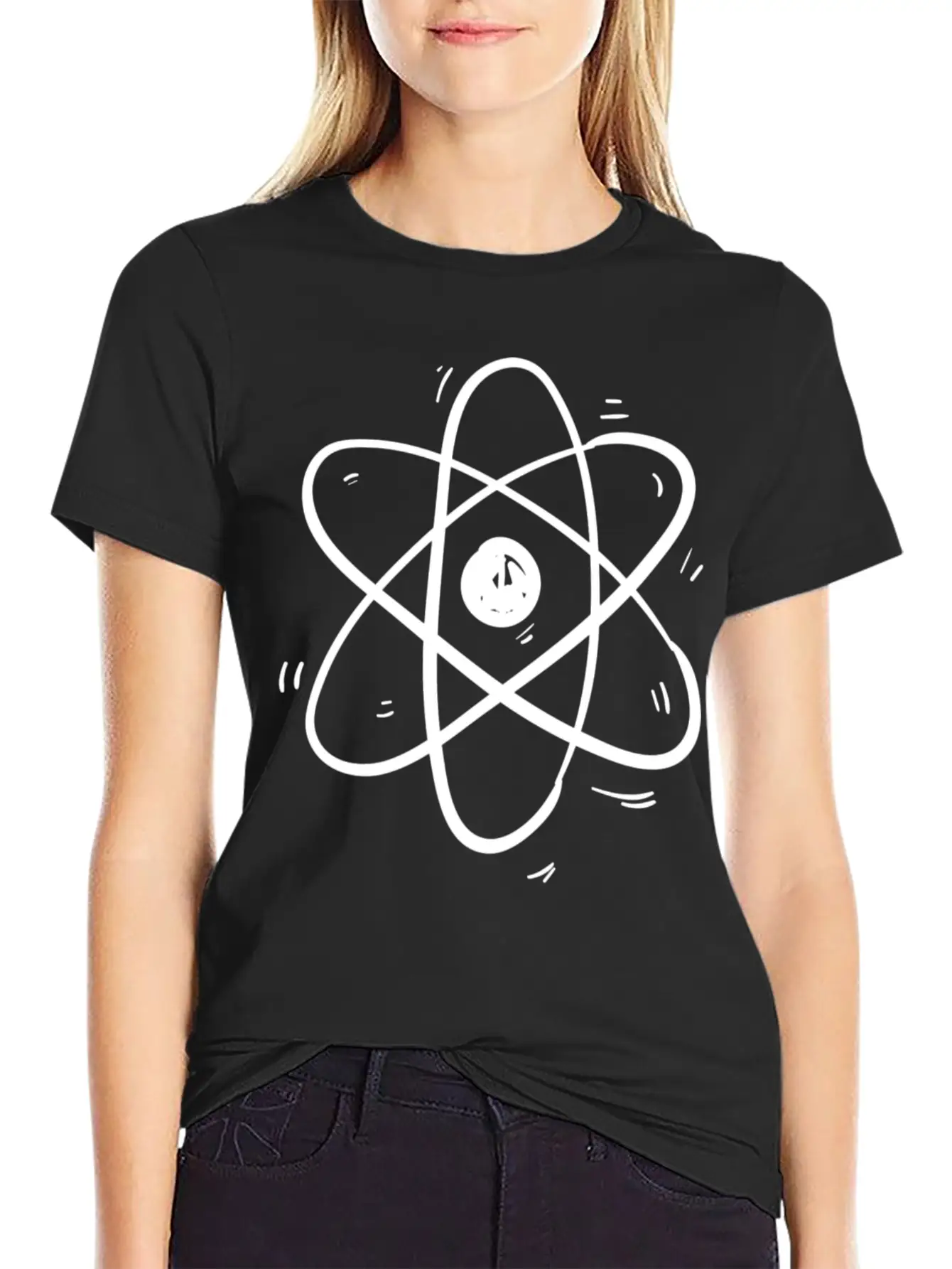 Atom Model Cosmos Particle Theory Physics All Modern Fit Casual T-Shirt ��� Clean And Versatile Design