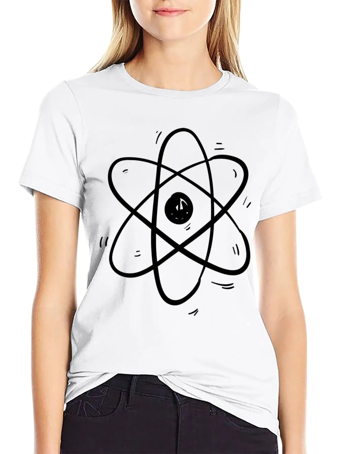 Atom Model Cosmos Particle Theory Physics All Modern Fit Casual T-Shirt ��� Clean And Versatile Design