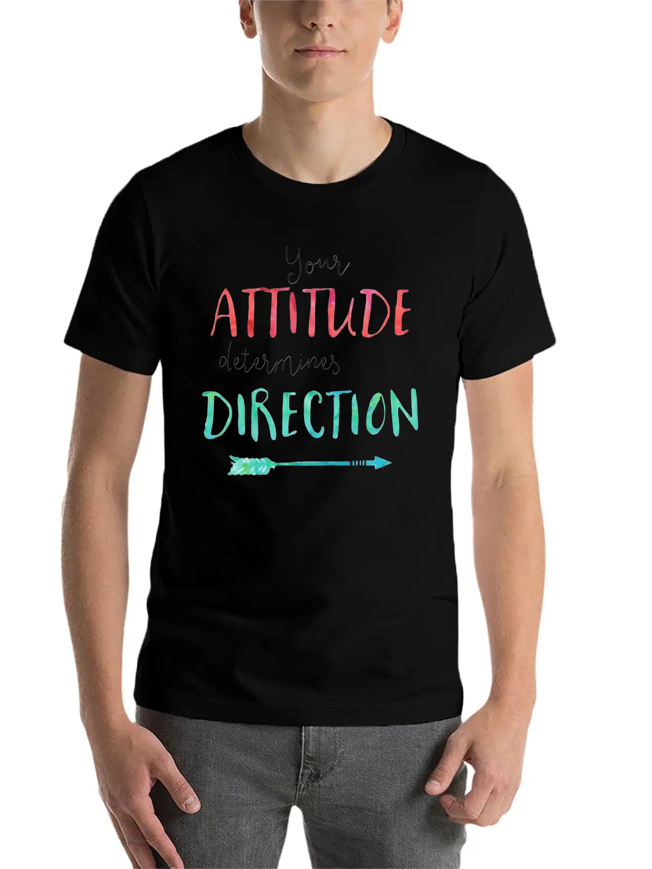 Attitude Classic Fit Graphic Tee For Daily Comfort – Unisex Cotton Shirt
