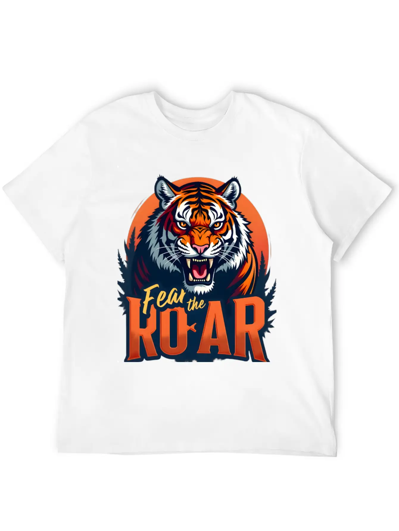 Auburn Tiger Fear The Roar Lightweight Cotton T-Shirt – Daily Comfort Graphic Shirt