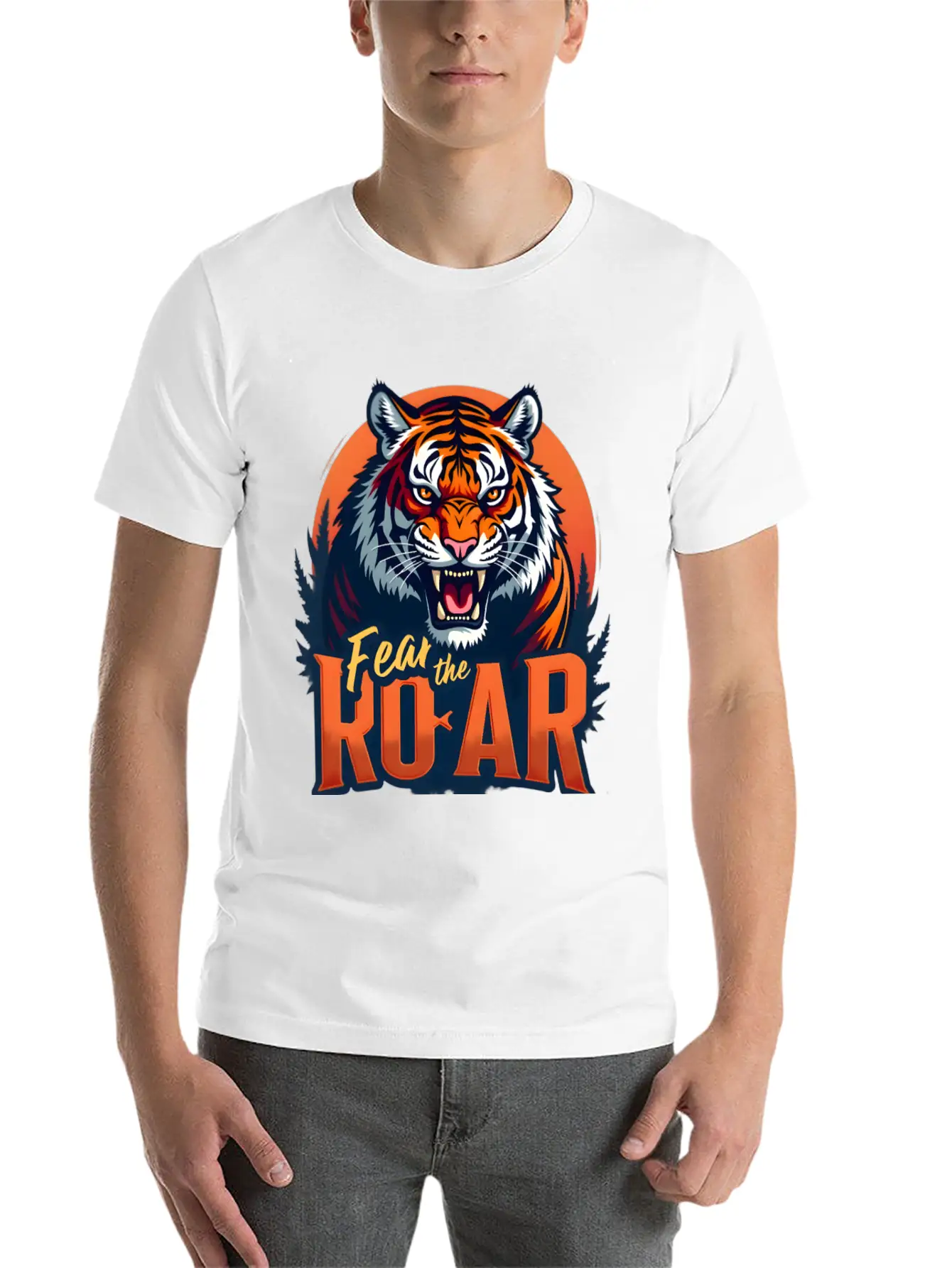 Auburn Tiger Fear The Roar Lightweight Cotton T-Shirt – Daily Comfort Graphic Shirt