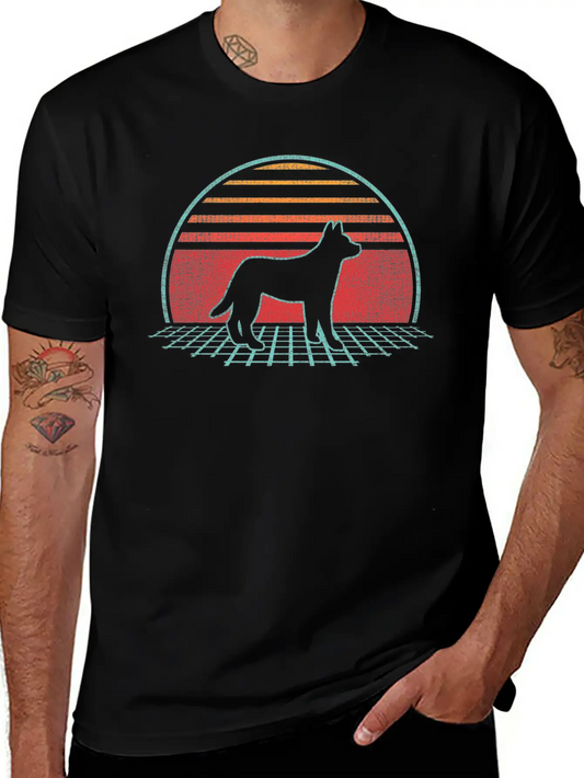 Australian Cattle Dog 80S Style Lightweight Cotton T-Shirt – Daily Comfort Graphic Shirt