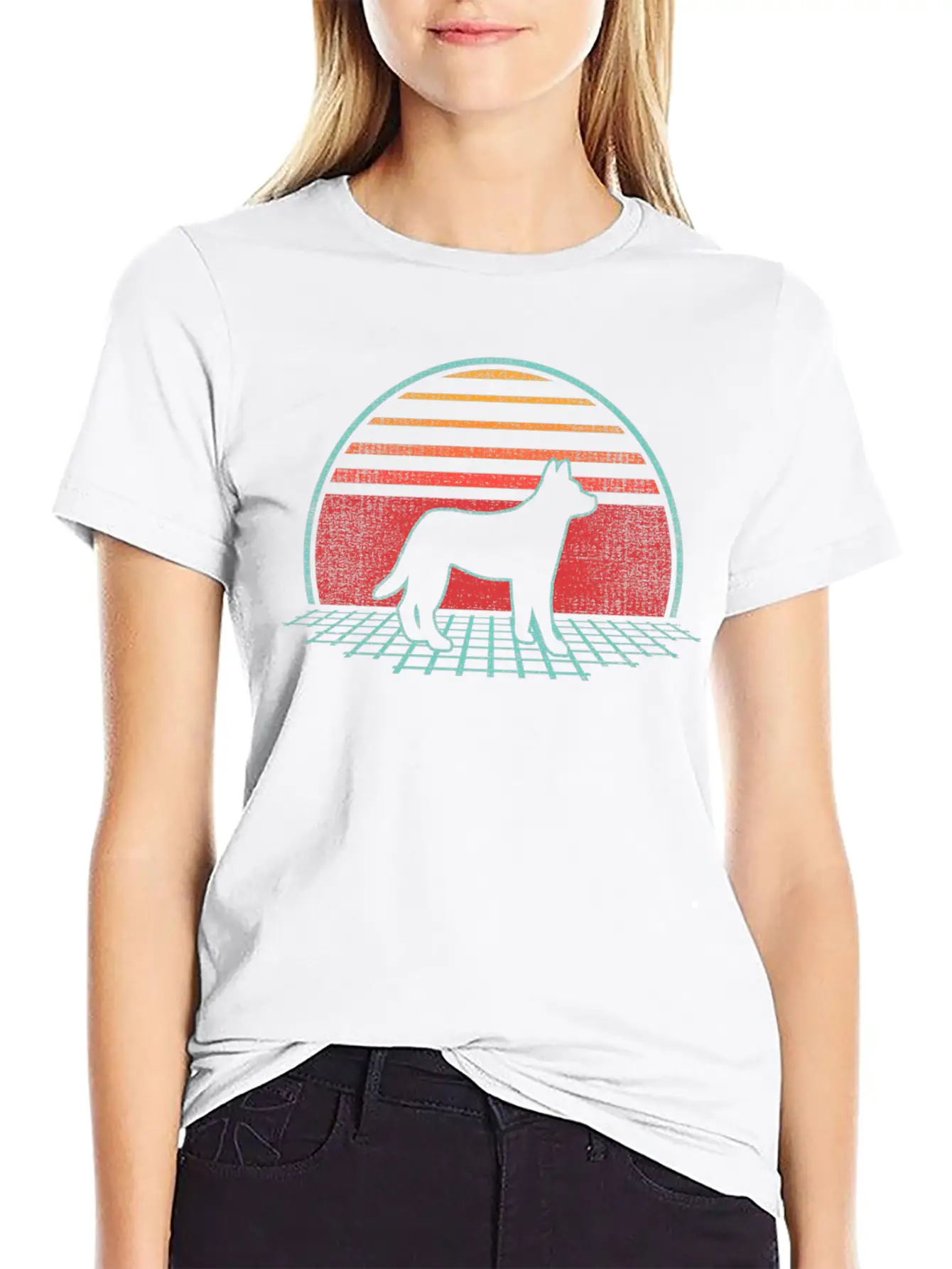 Australian Cattle Dog 80S Style Lightweight Cotton T-Shirt – Daily Comfort Graphic Shirt