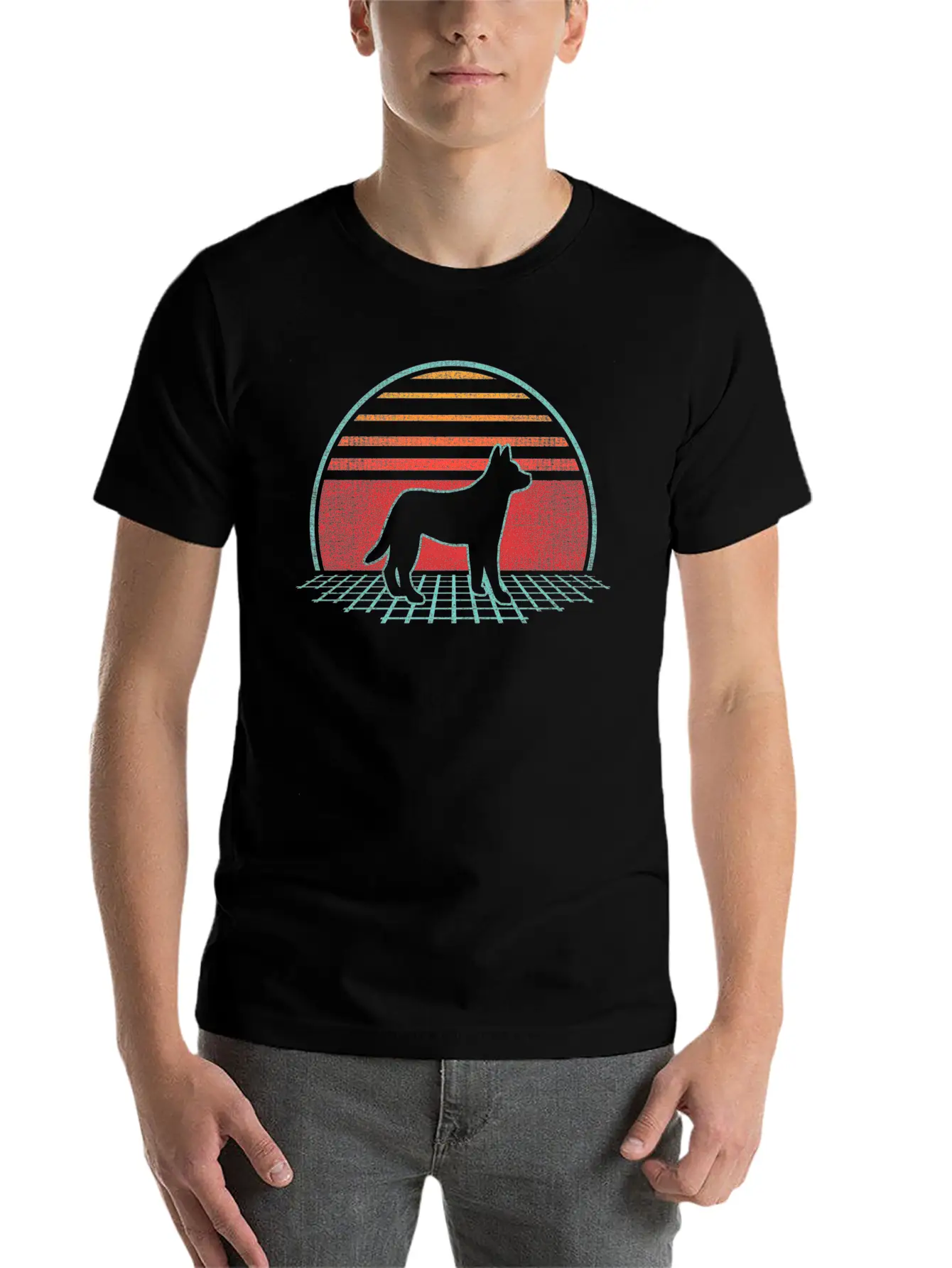 Australian Cattle Dog 80S Style Lightweight Cotton T-Shirt – Daily Comfort Graphic Shirt
