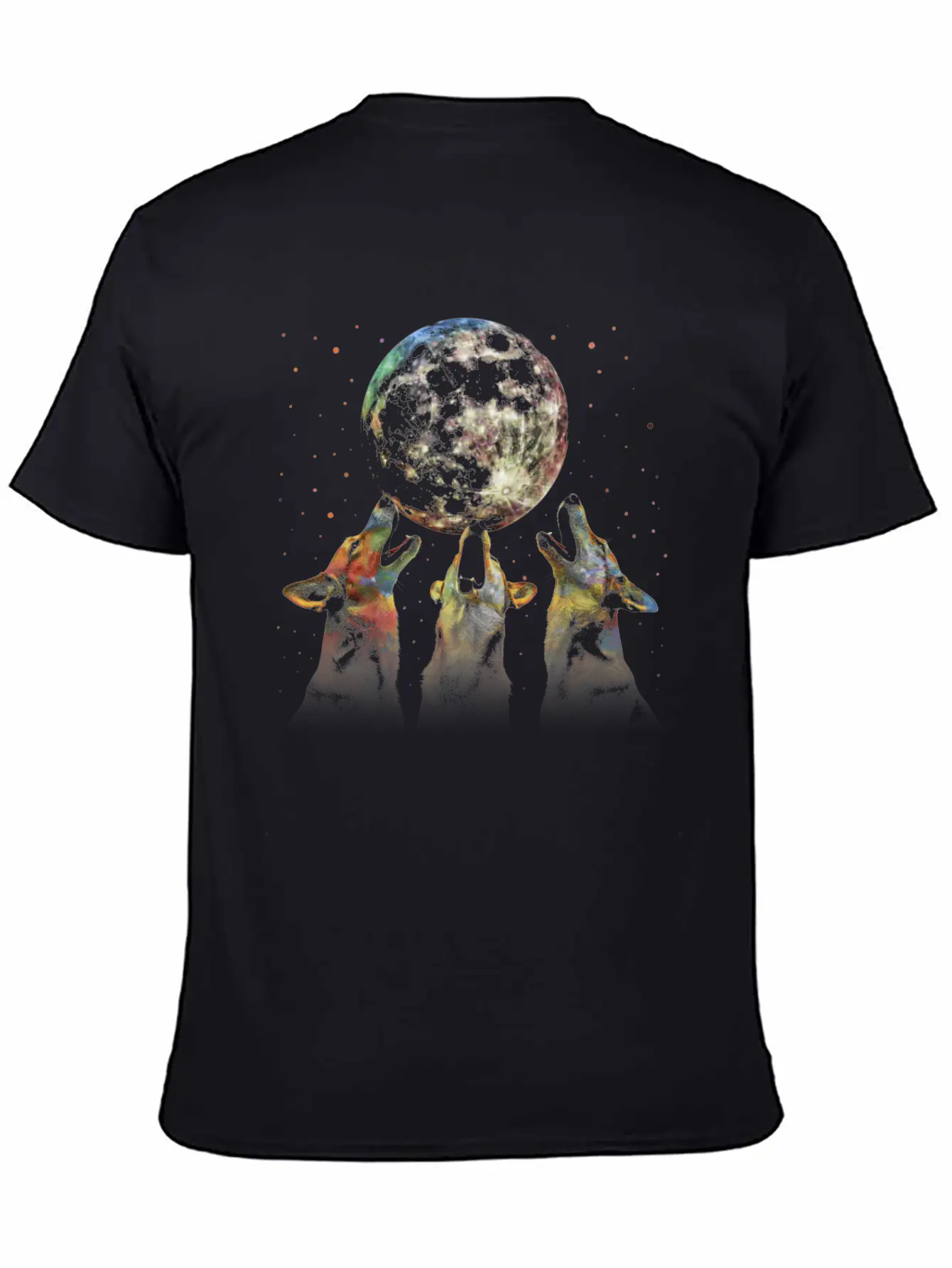 Australian Cattle Dog Dog Howling Moon Essential Cotton Tee For Daily Outfits – Unisex Style