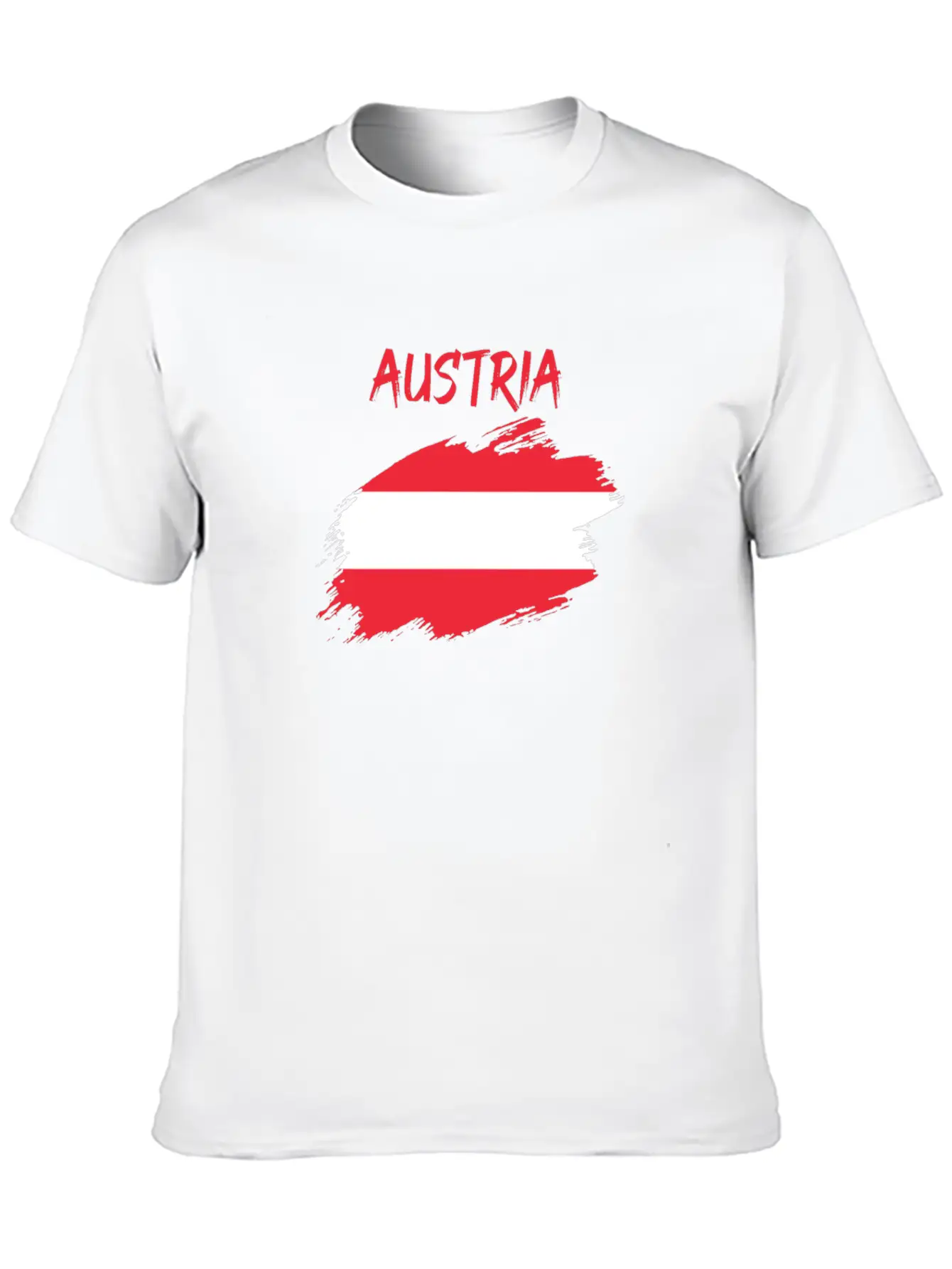Austria Flag Banner Austrian Modern Fit Casual T-Shirt ��� Clean And Versatile Design