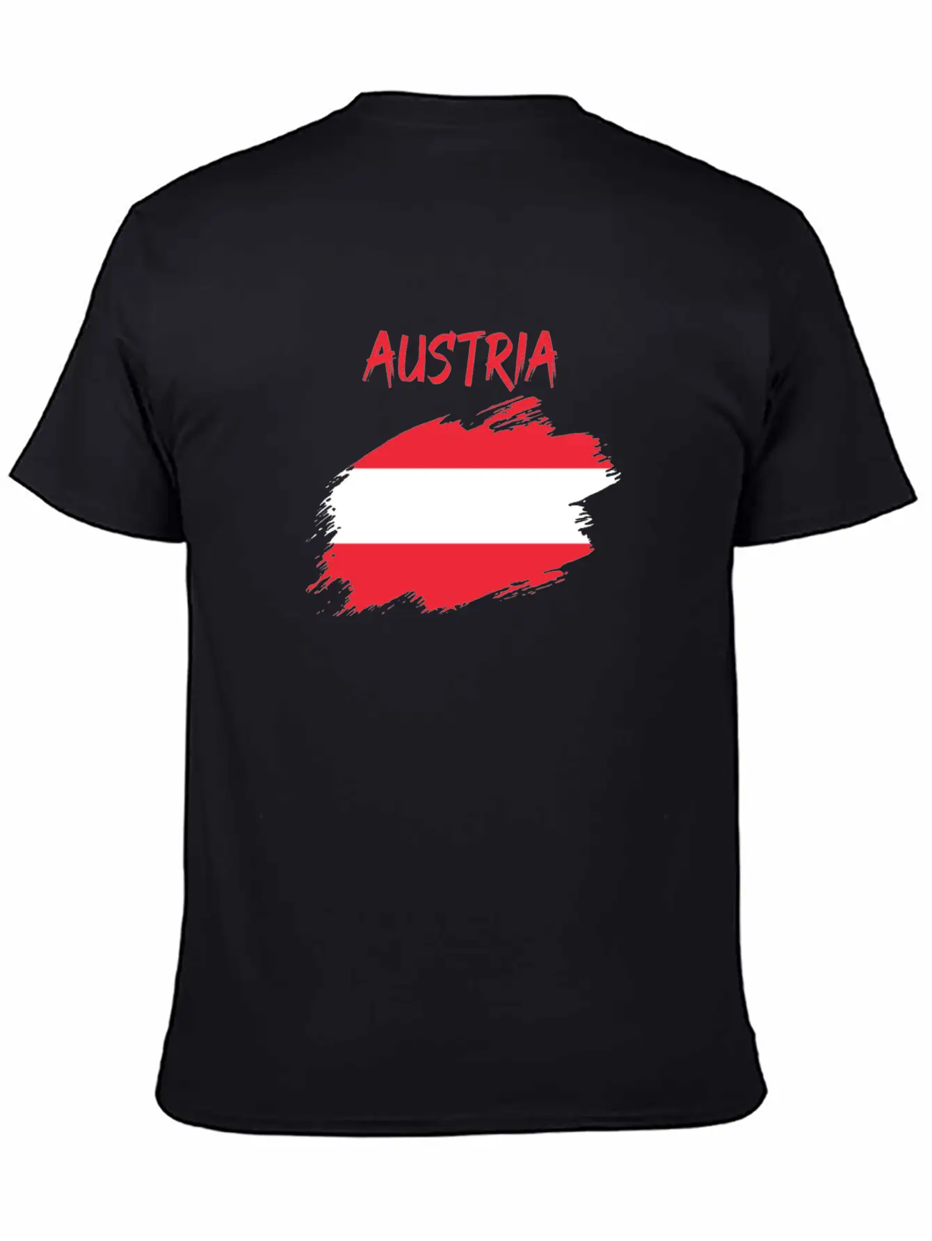 Austria Flag Banner Austrian Modern Fit Casual T-Shirt ��� Clean And Versatile Design