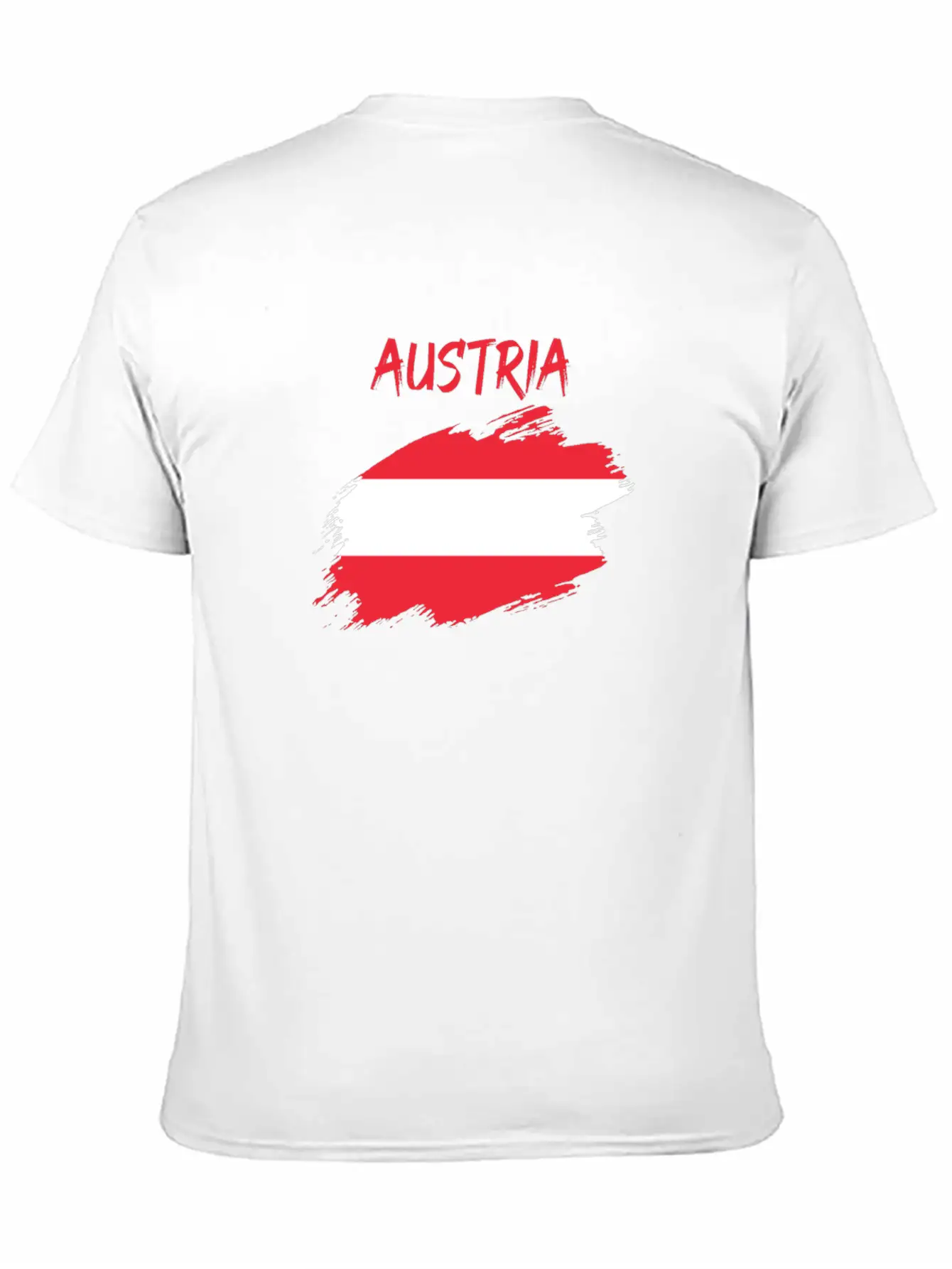 Austria Flag Banner Austrian Modern Fit Casual T-Shirt ��� Clean And Versatile Design