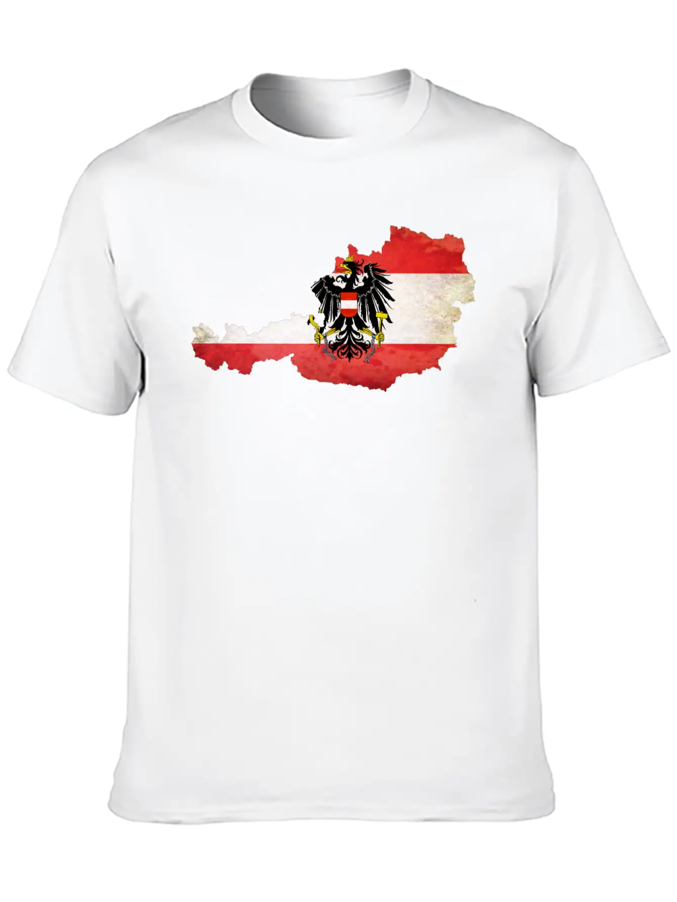 Austria Flag Map Modern Fit Casual T-Shirt – Clean And Versatile Design