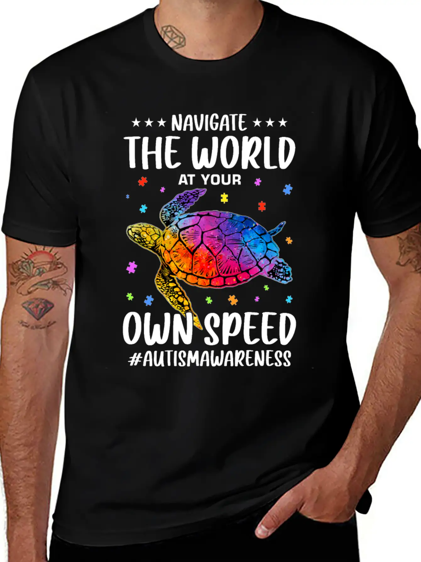 Autism Awareness Autist Classic Fit Graphic Tee For Daily Comfort – Unisex Cotton Shirt