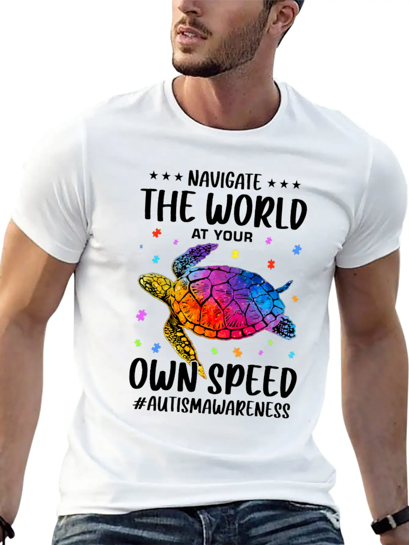 Autism Awareness Autist Classic Fit Graphic Tee For Daily Comfort – Unisex Cotton Shirt