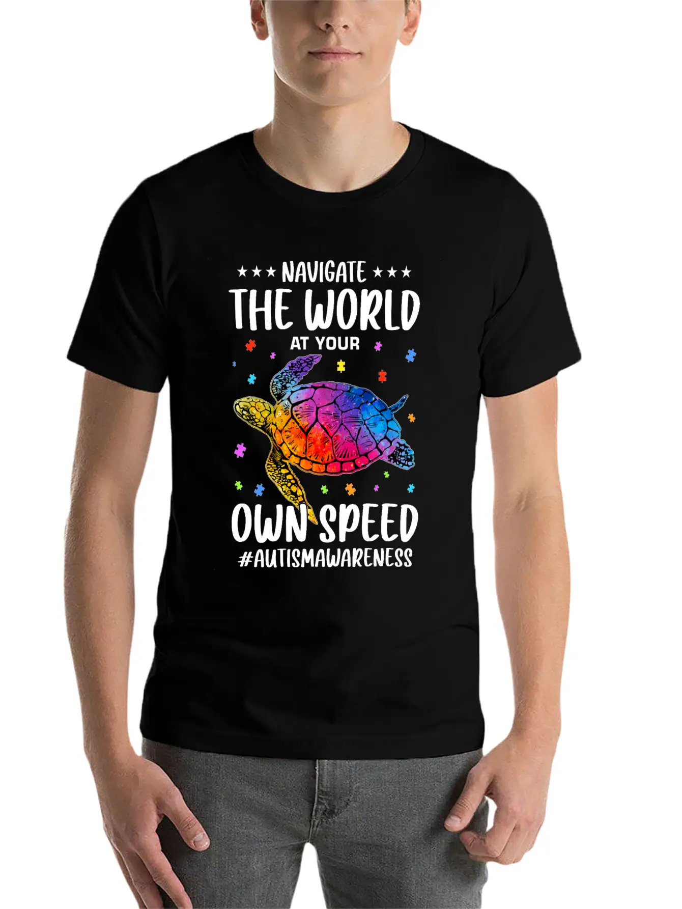 Autism Awareness Autist Classic Fit Graphic Tee For Daily Comfort – Unisex Cotton Shirt