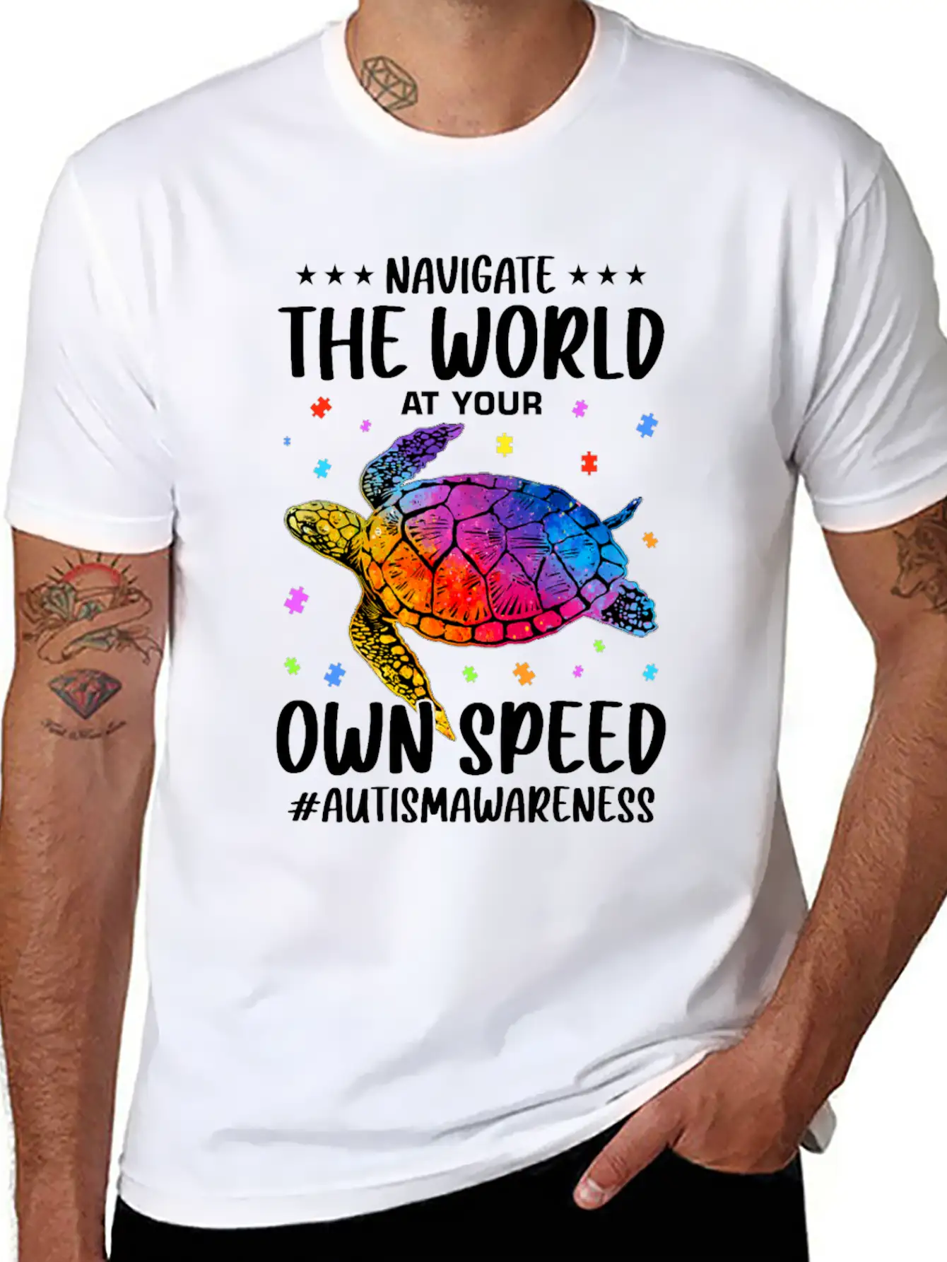 Autism Awareness Autist Classic Fit Graphic Tee For Daily Comfort – Unisex Cotton Shirt