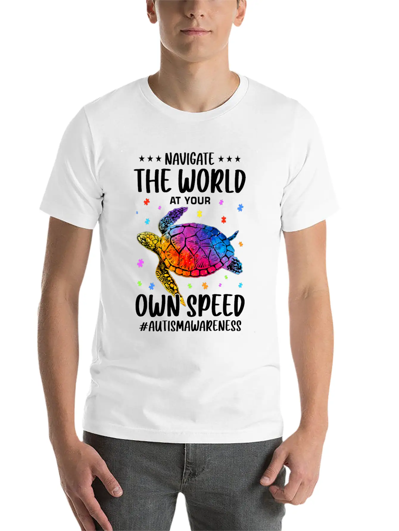 Autism Awareness Autist Classic Fit Graphic Tee For Daily Comfort – Unisex Cotton Shirt