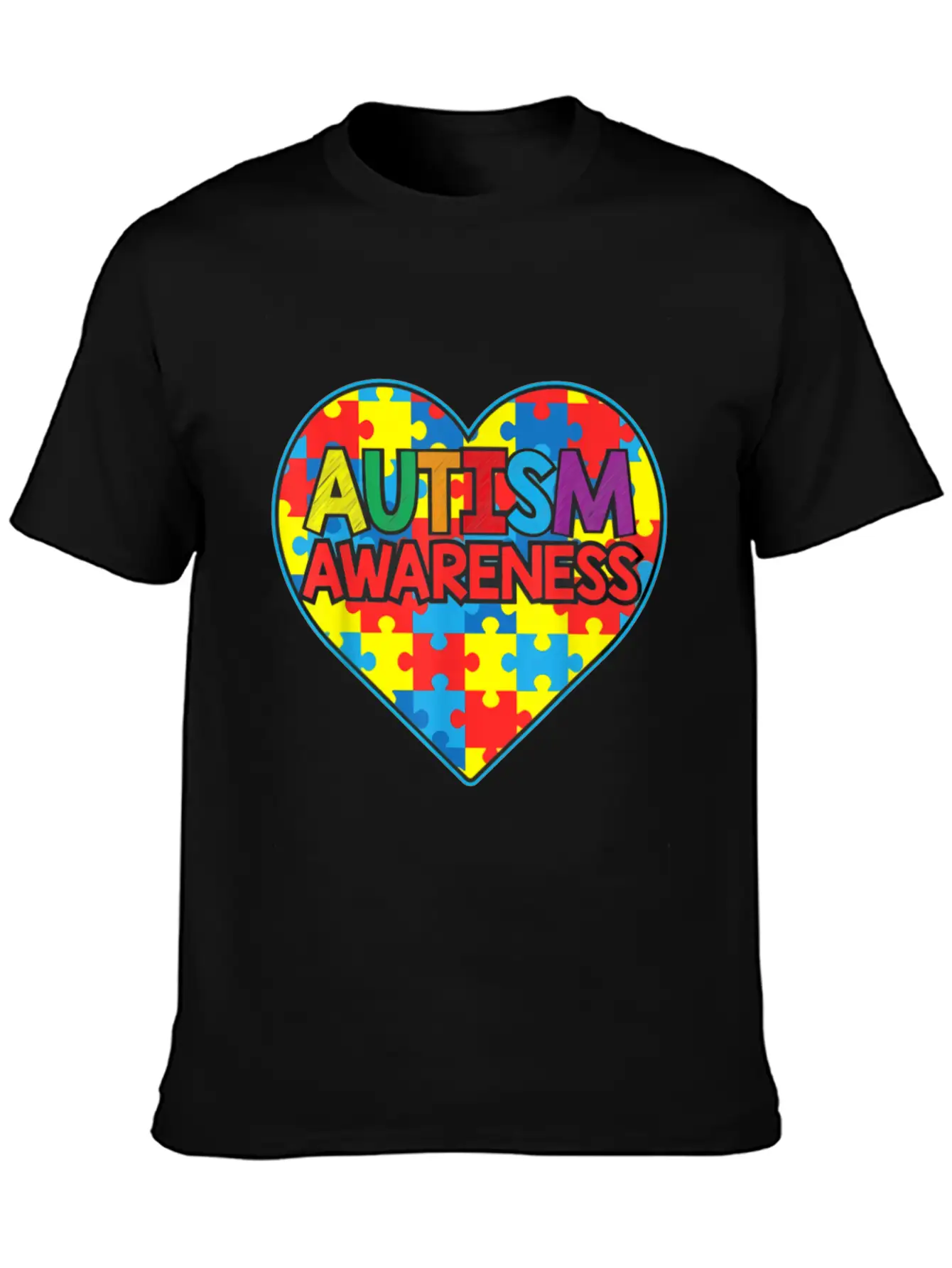 Autism Awareness Lightweight Cotton T-Shirt – Daily Comfort Graphic Shirt