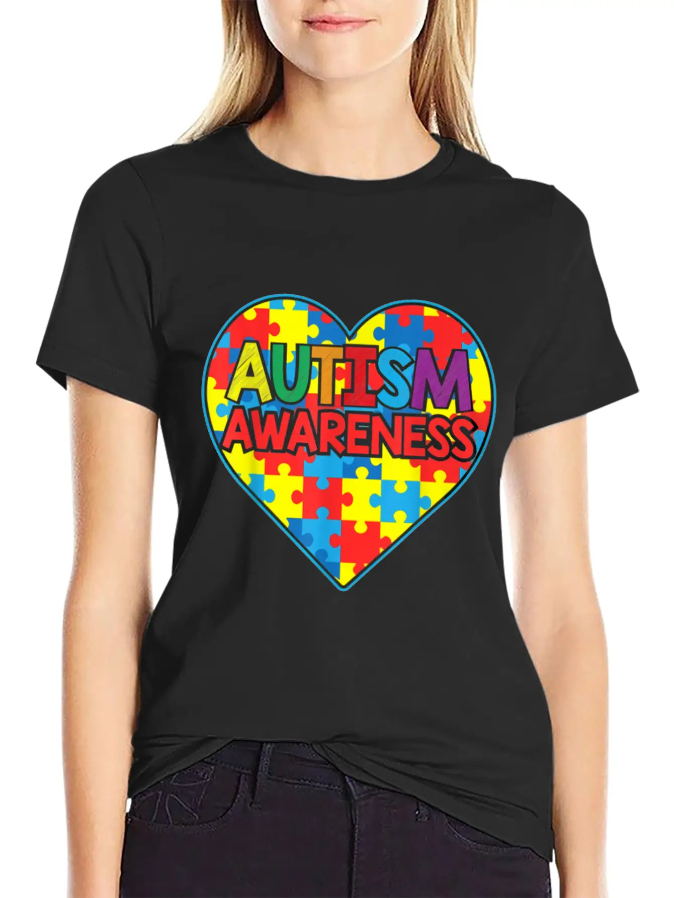 Autism Awareness Lightweight Cotton T-Shirt – Daily Comfort Graphic Shirt