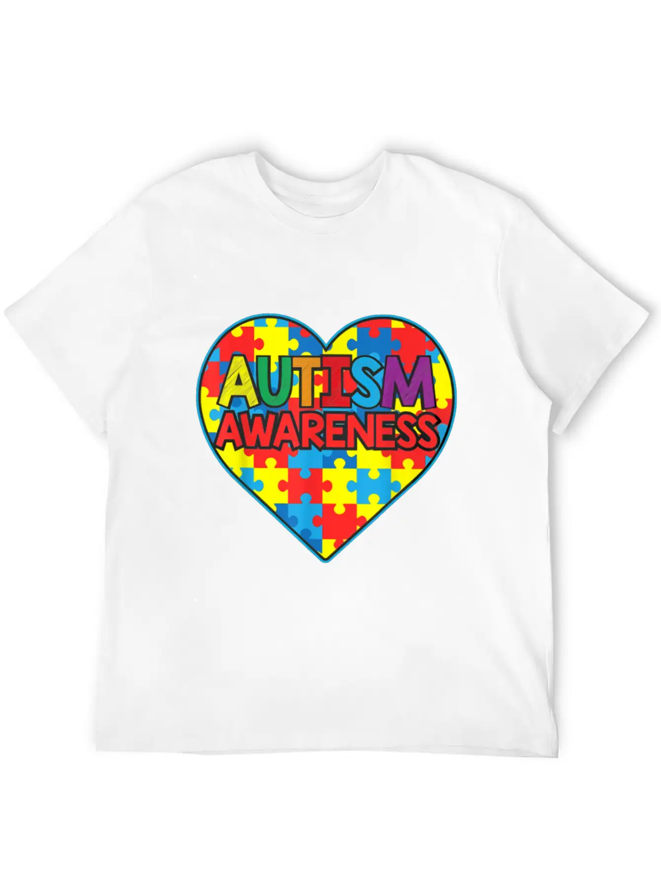 Autism Awareness Lightweight Cotton T-Shirt – Daily Comfort Graphic Shirt