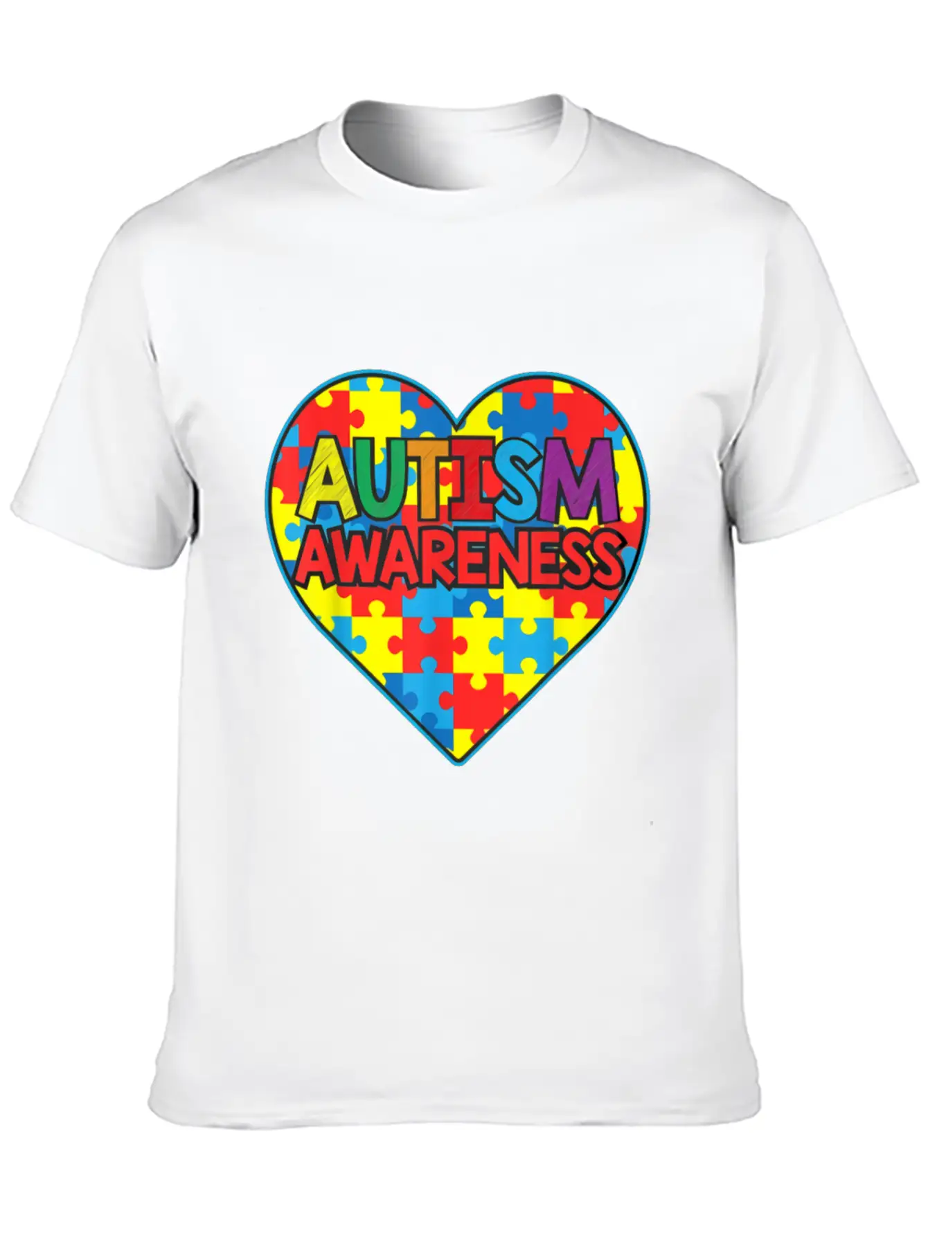 Autism Awareness Lightweight Cotton T-Shirt – Daily Comfort Graphic Shirt