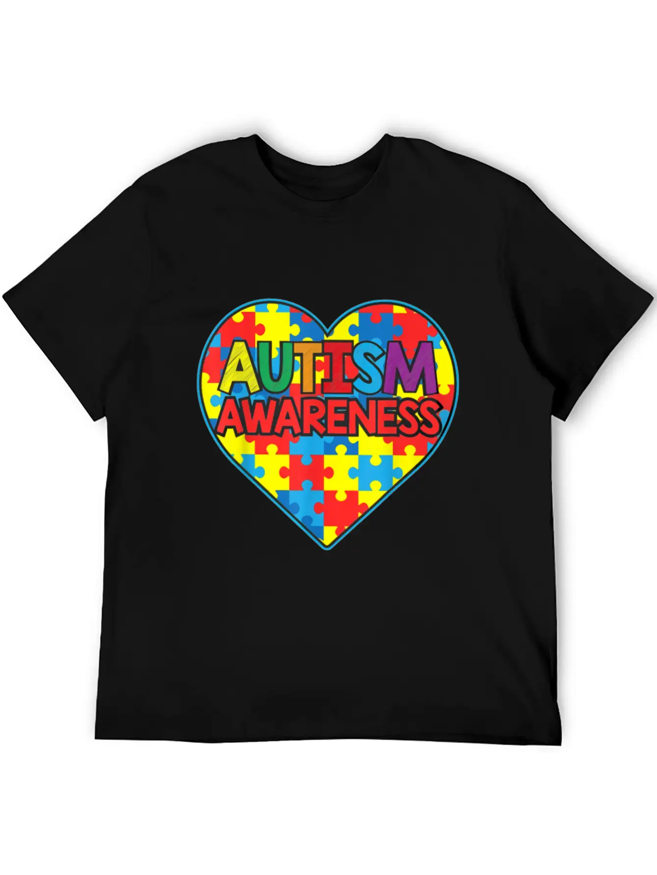 Autism Awareness Lightweight Cotton T-Shirt – Daily Comfort Graphic Shirt