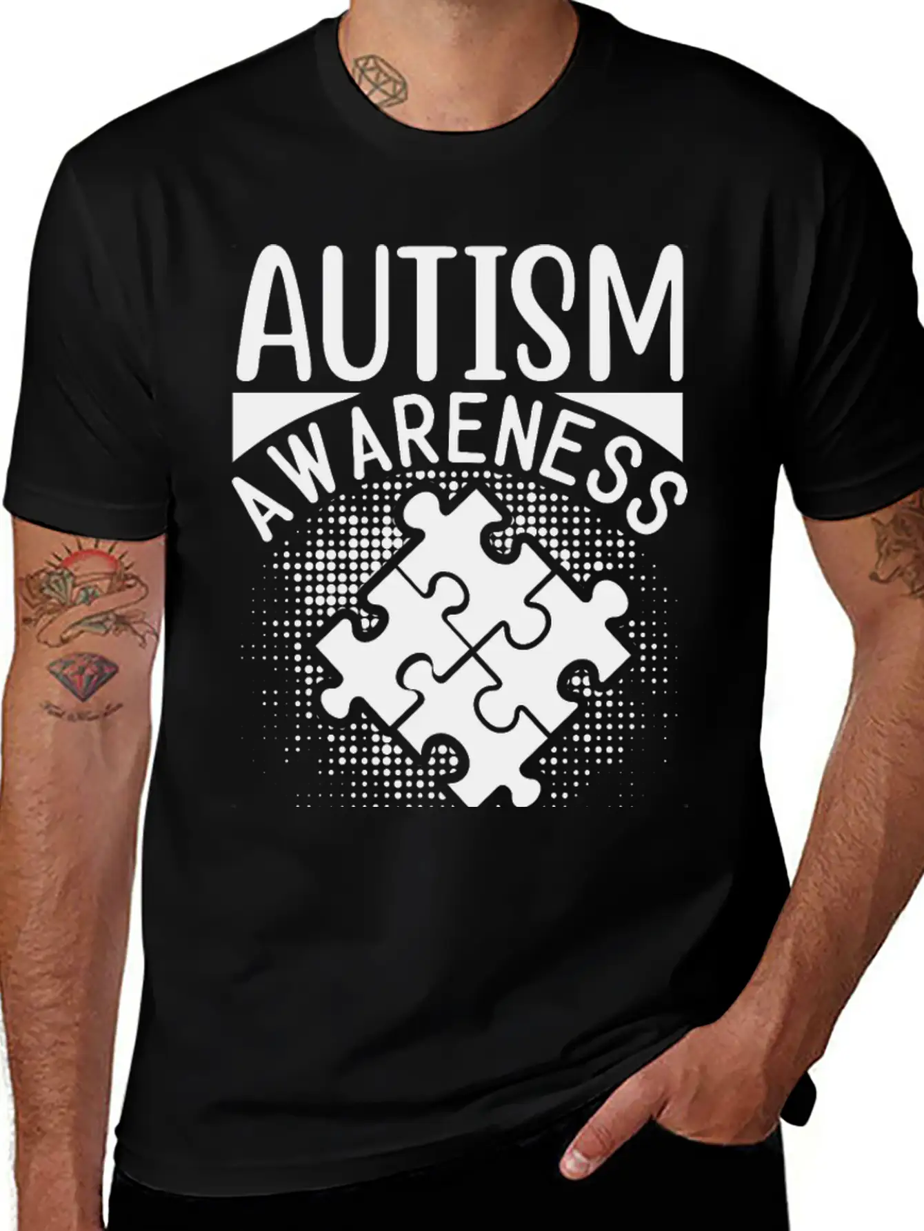 Autism Awareness Modern Fit Casual T-Shirt – Clean And Versatile Design