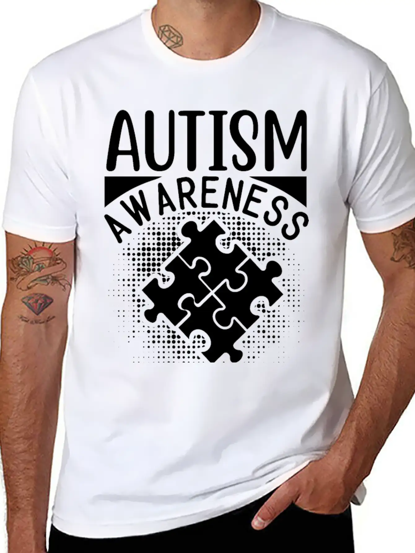 Autism Awareness Modern Fit Casual T-Shirt – Clean And Versatile Design