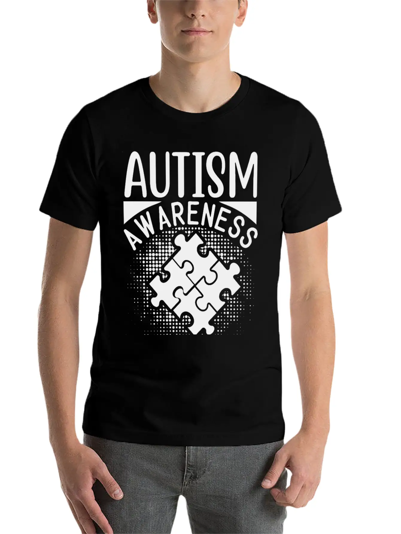 Autism Awareness Modern Fit Casual T-Shirt – Clean And Versatile Design