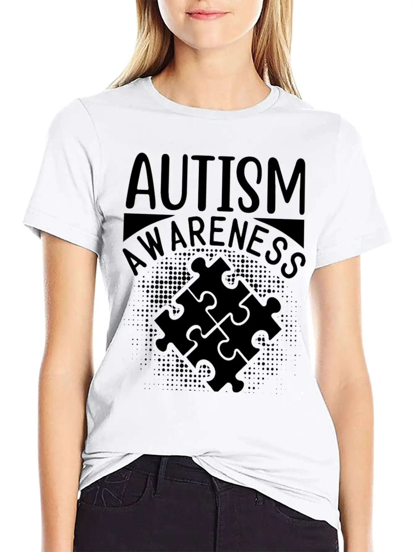 Autism Awareness Modern Fit Casual T-Shirt – Clean And Versatile Design