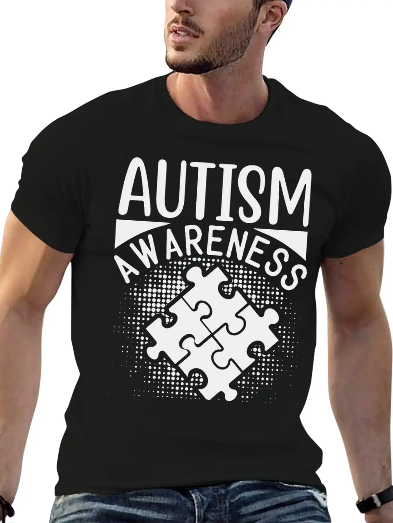 Autism Awareness Modern Fit Casual T-Shirt – Clean And Versatile Design