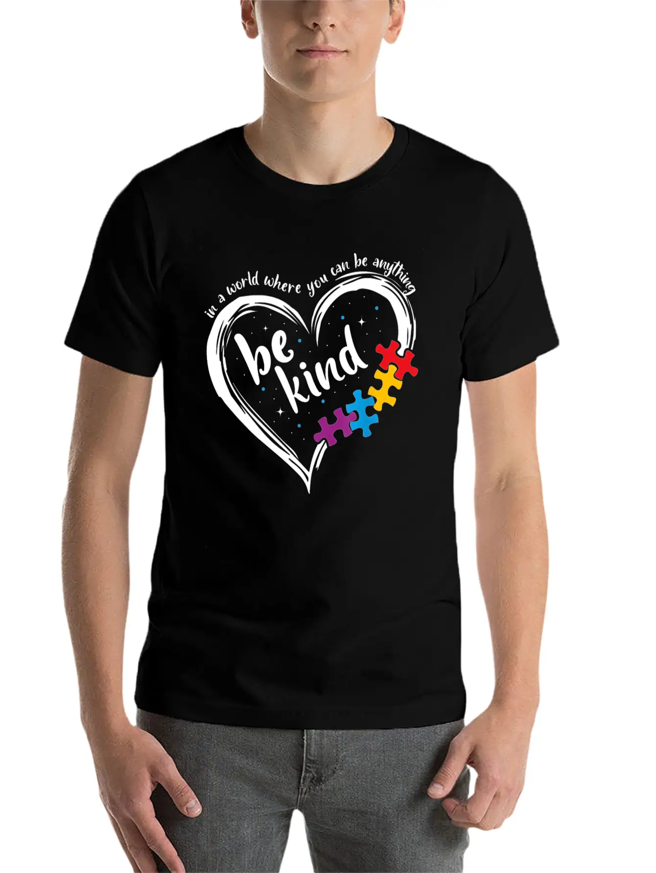 Autism Be Kind Women Blue Be Kind Autism Awareness Modern Fit Casual T-Shirt ��� Clean And Versatile Design