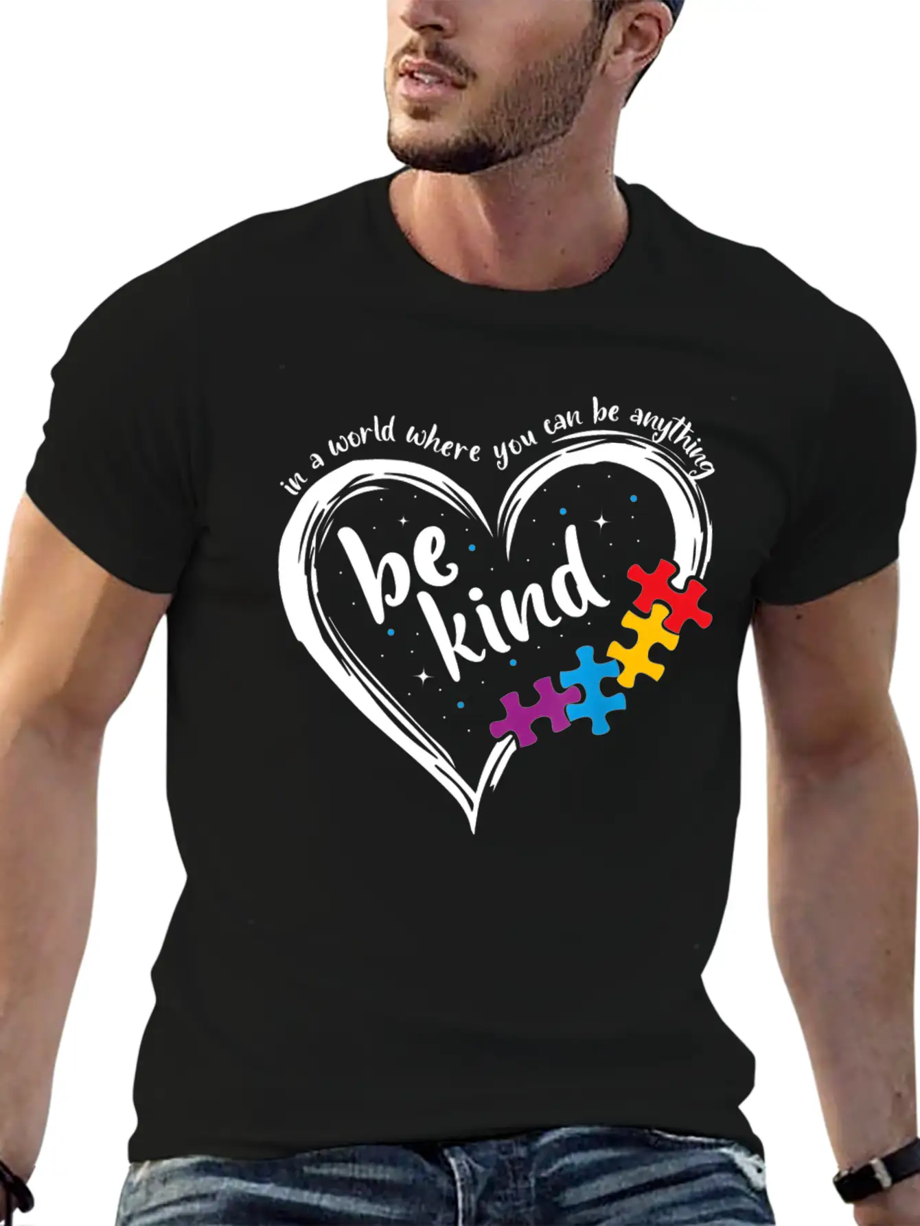 Autism Be Kind Women Blue Be Kind Autism Awareness Modern Fit Casual T-Shirt ��� Clean And Versatile Design