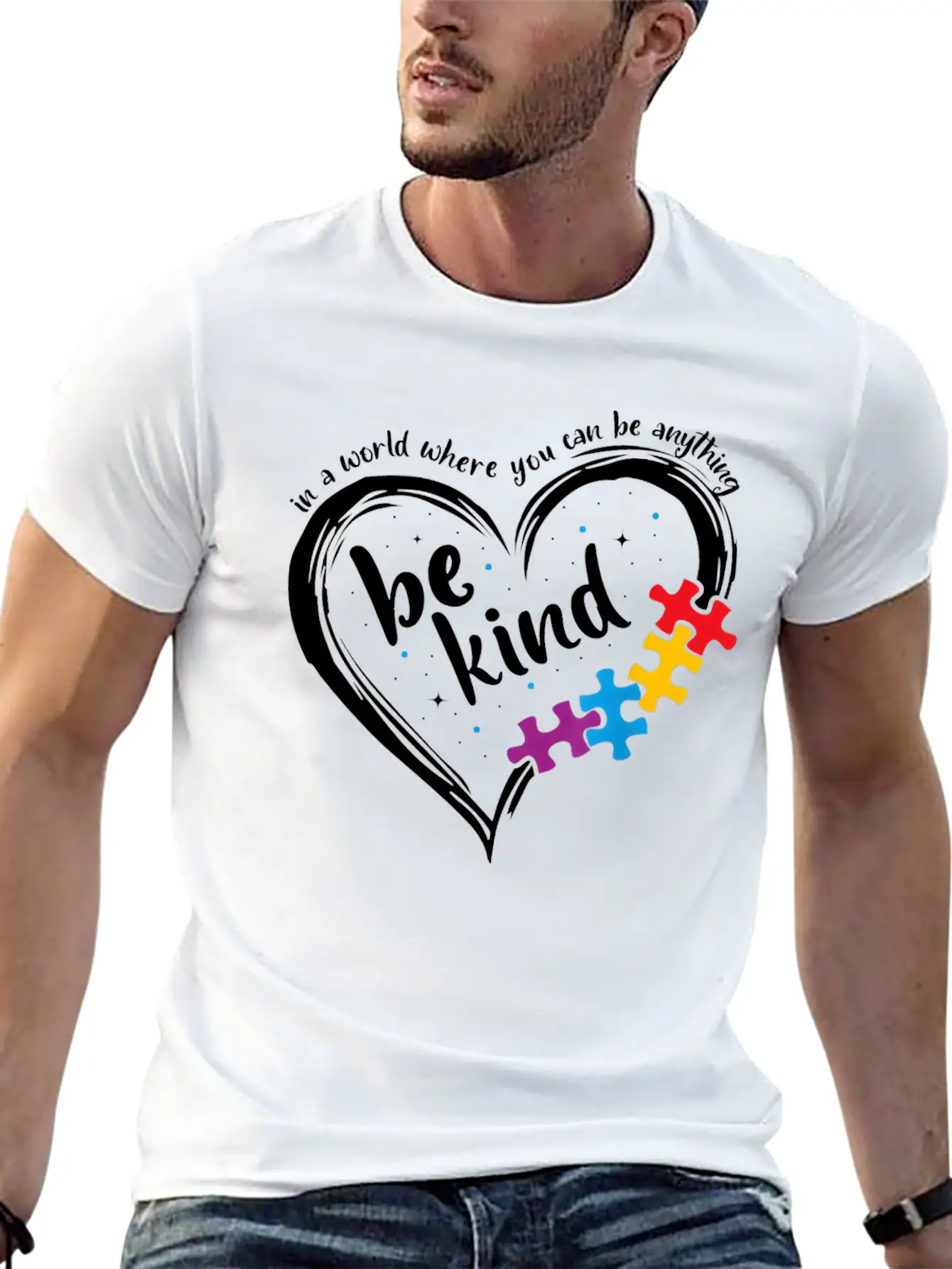 Autism Be Kind Women Blue Be Kind Autism Awareness Modern Fit Casual T-Shirt ��� Clean And Versatile Design