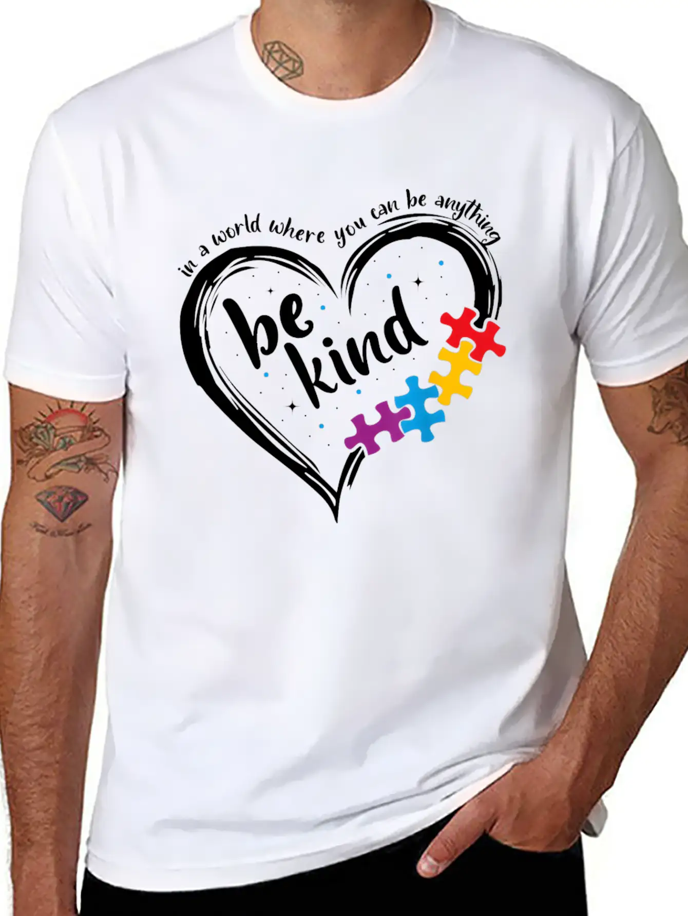 Autism Be Kind Women Blue Be Kind Autism Awareness Modern Fit Casual T-Shirt ��� Clean And Versatile Design