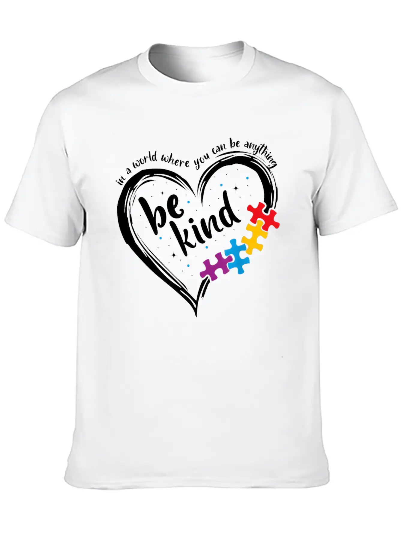 Autism Be Kind Women Blue Be Kind Autism Awareness Modern Fit Casual T-Shirt ��� Clean And Versatile Design
