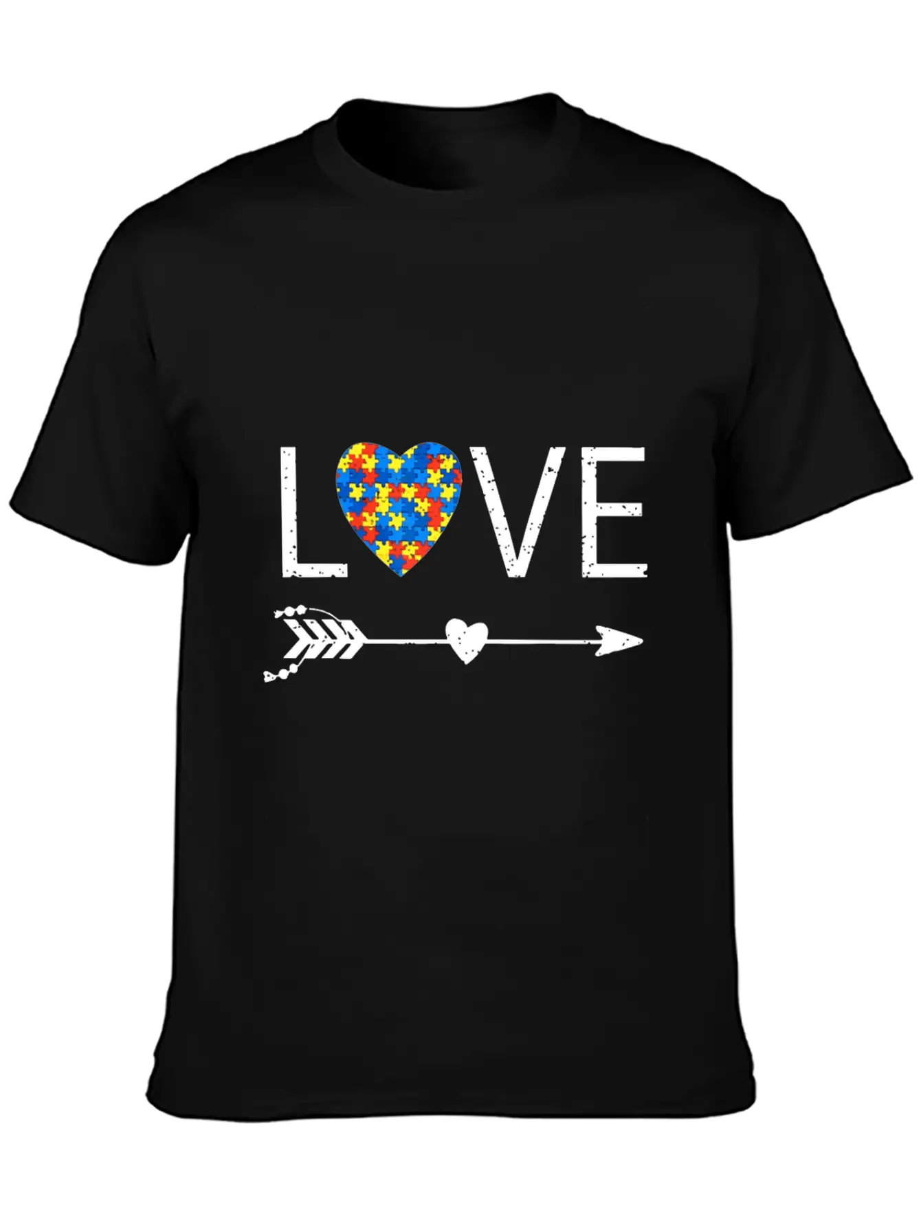 Autism Love Heart Valentines Day Autism Unisex Casual T-Shirt ��� Clean Design For Daily Comfort