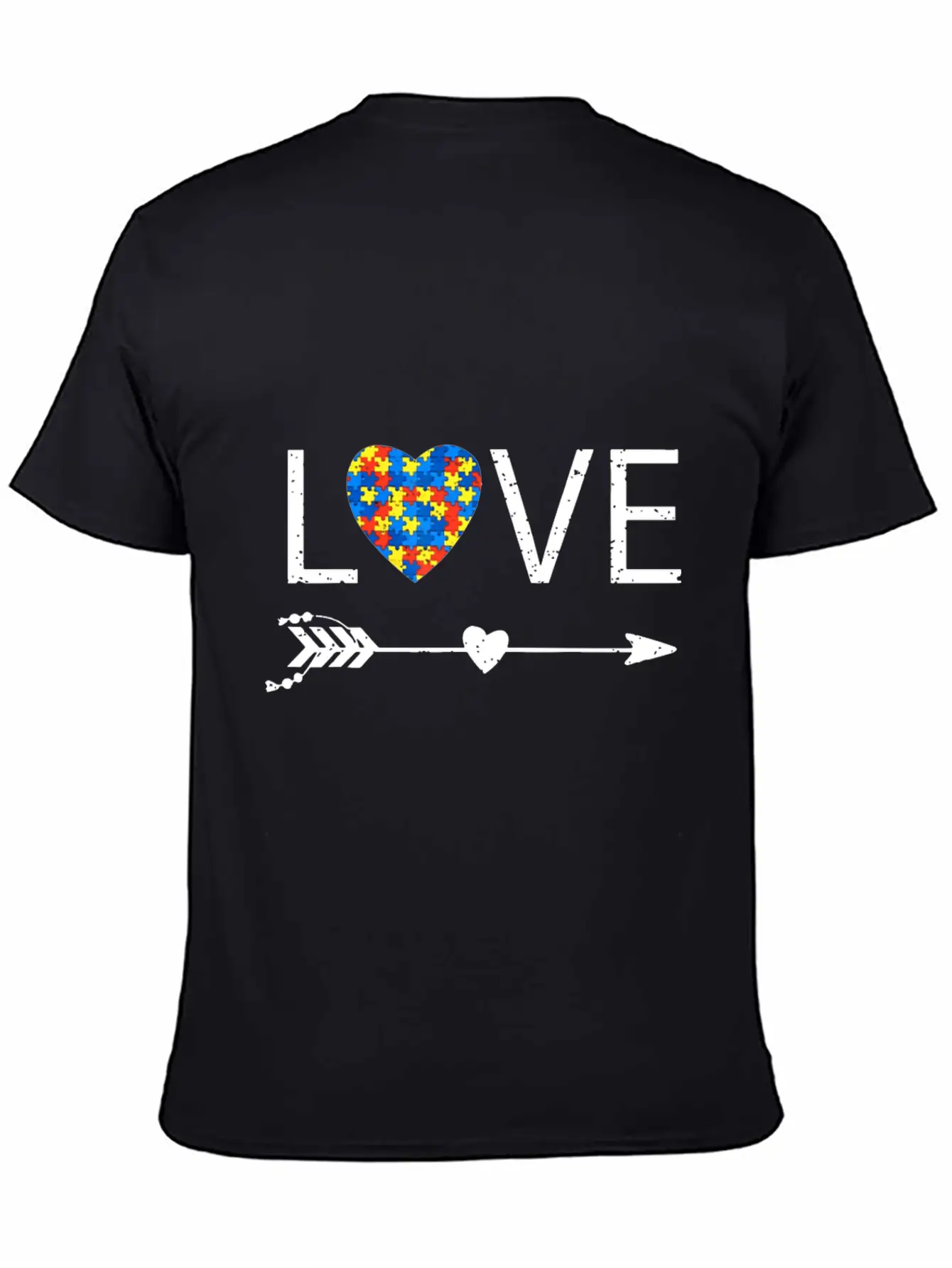 Autism Love Heart Valentines Day Autism Unisex Casual T-Shirt ��� Clean Design For Daily Comfort