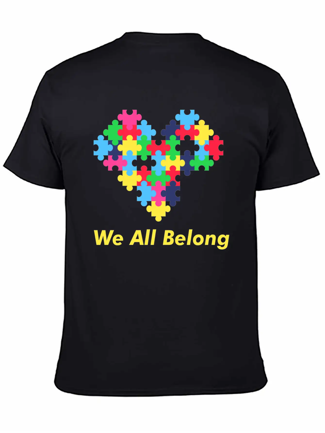 Autism Puzzle Heart Modern Fit Casual T-Shirt ��� Clean And Versatile Design