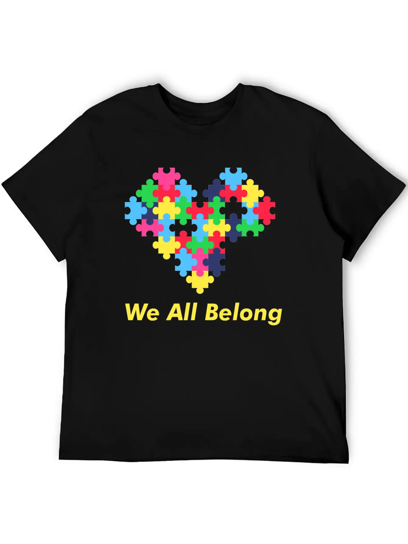 Autism Puzzle Heart Modern Fit Casual T-Shirt ��� Clean And Versatile Design