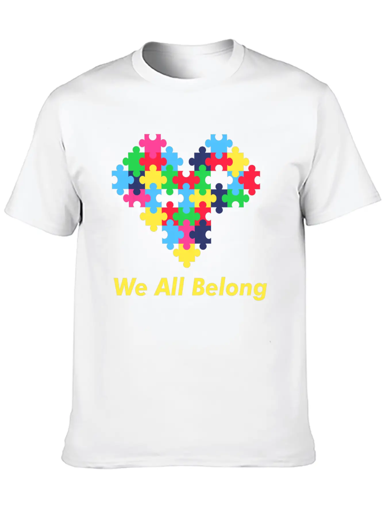 Autism Puzzle Heart Modern Fit Casual T-Shirt ��� Clean And Versatile Design