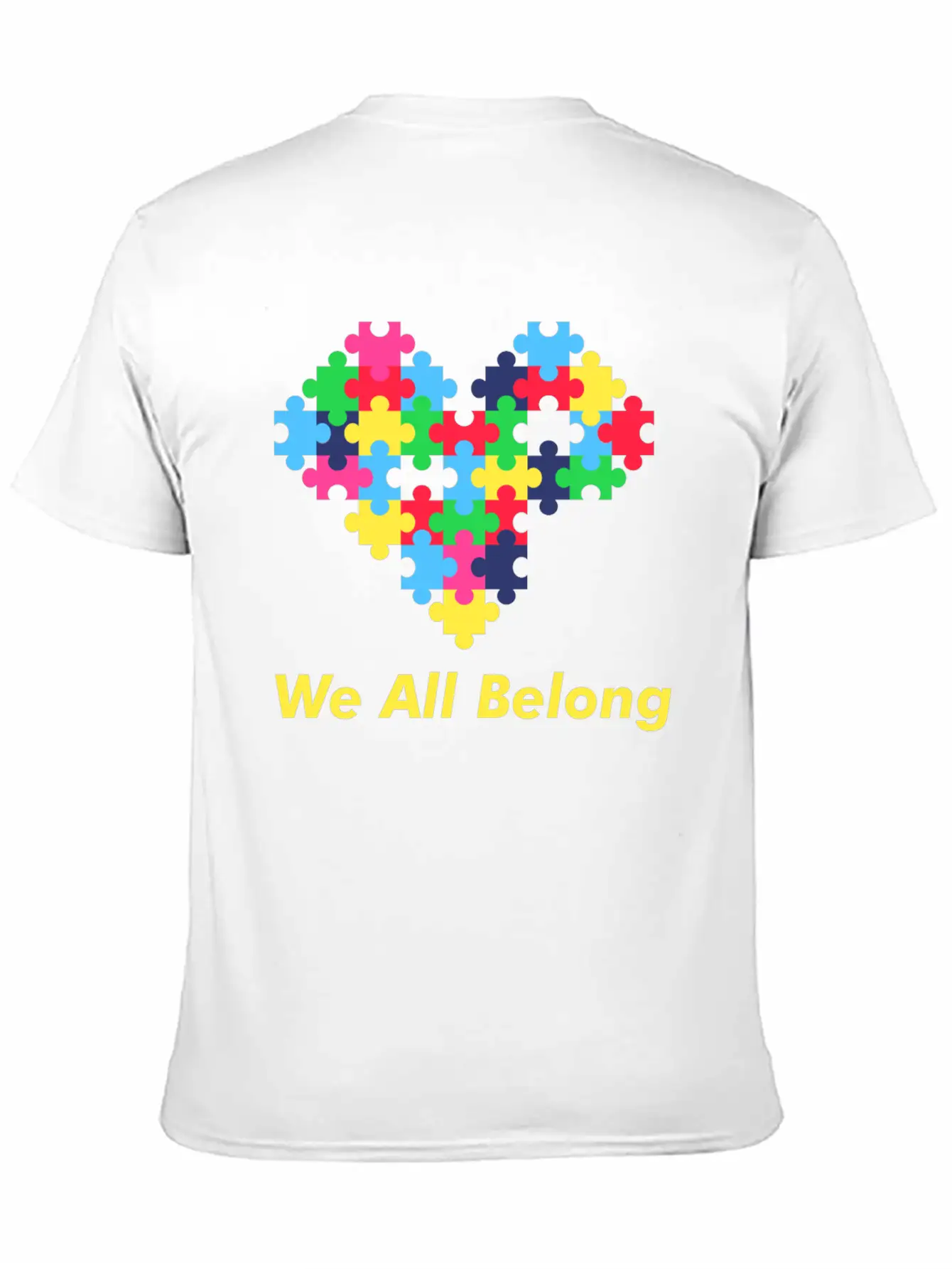 Autism Puzzle Heart Modern Fit Casual T-Shirt ��� Clean And Versatile Design