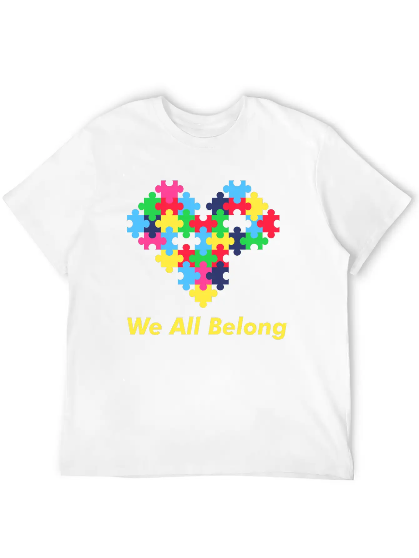 Autism Puzzle Heart Modern Fit Casual T-Shirt ��� Clean And Versatile Design