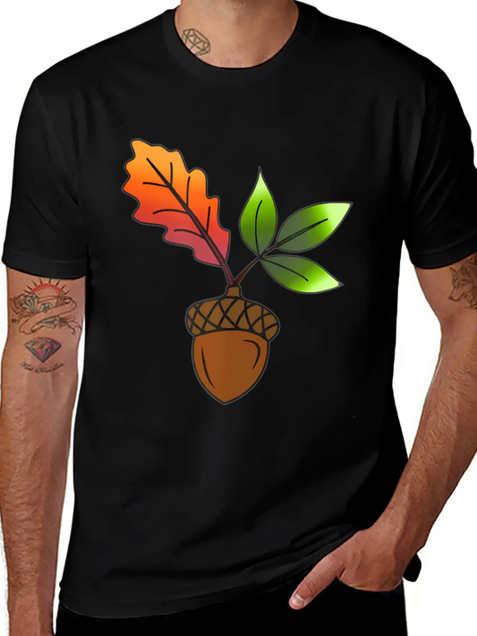 Autumn Leaves And Acorns Fall For Women Modern Fit Casual T-Shirt – Clean And Versatile Design