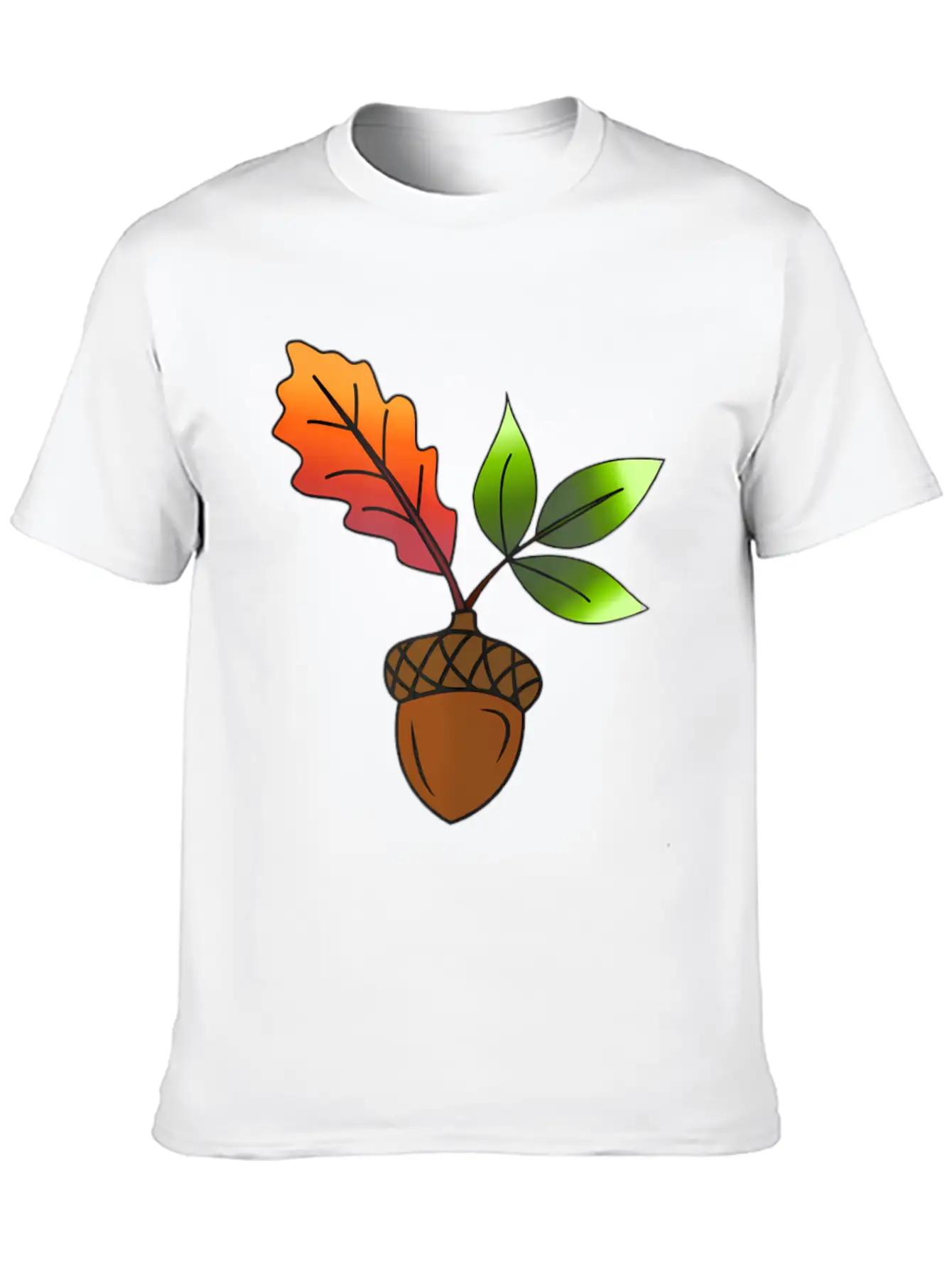 Autumn Leaves And Acorns Fall For Women Modern Fit Casual T-Shirt – Clean And Versatile Design