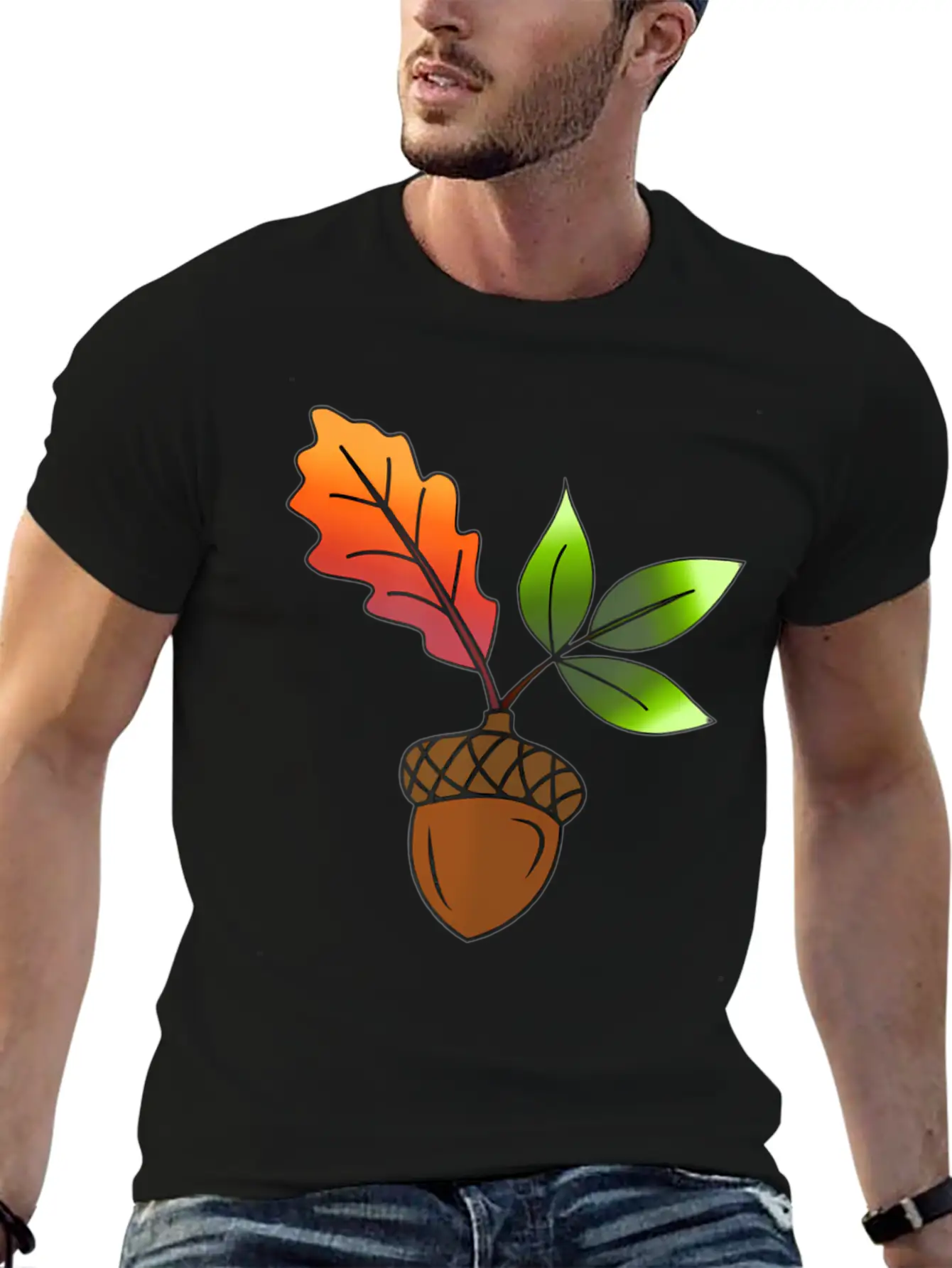 Autumn Leaves And Acorns Fall For Women Modern Fit Casual T-Shirt – Clean And Versatile Design