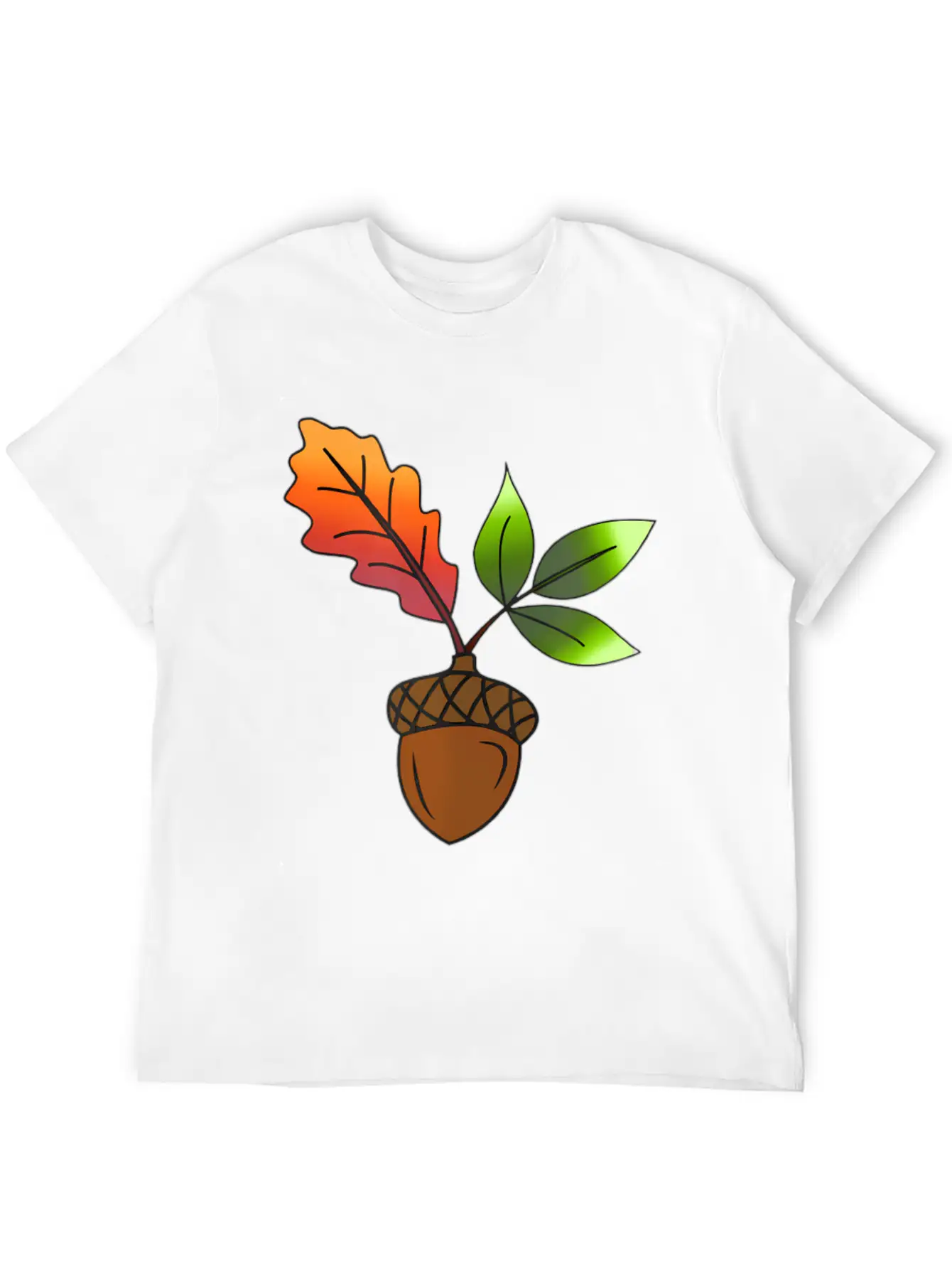 Autumn Leaves And Acorns Fall For Women Modern Fit Casual T-Shirt – Clean And Versatile Design