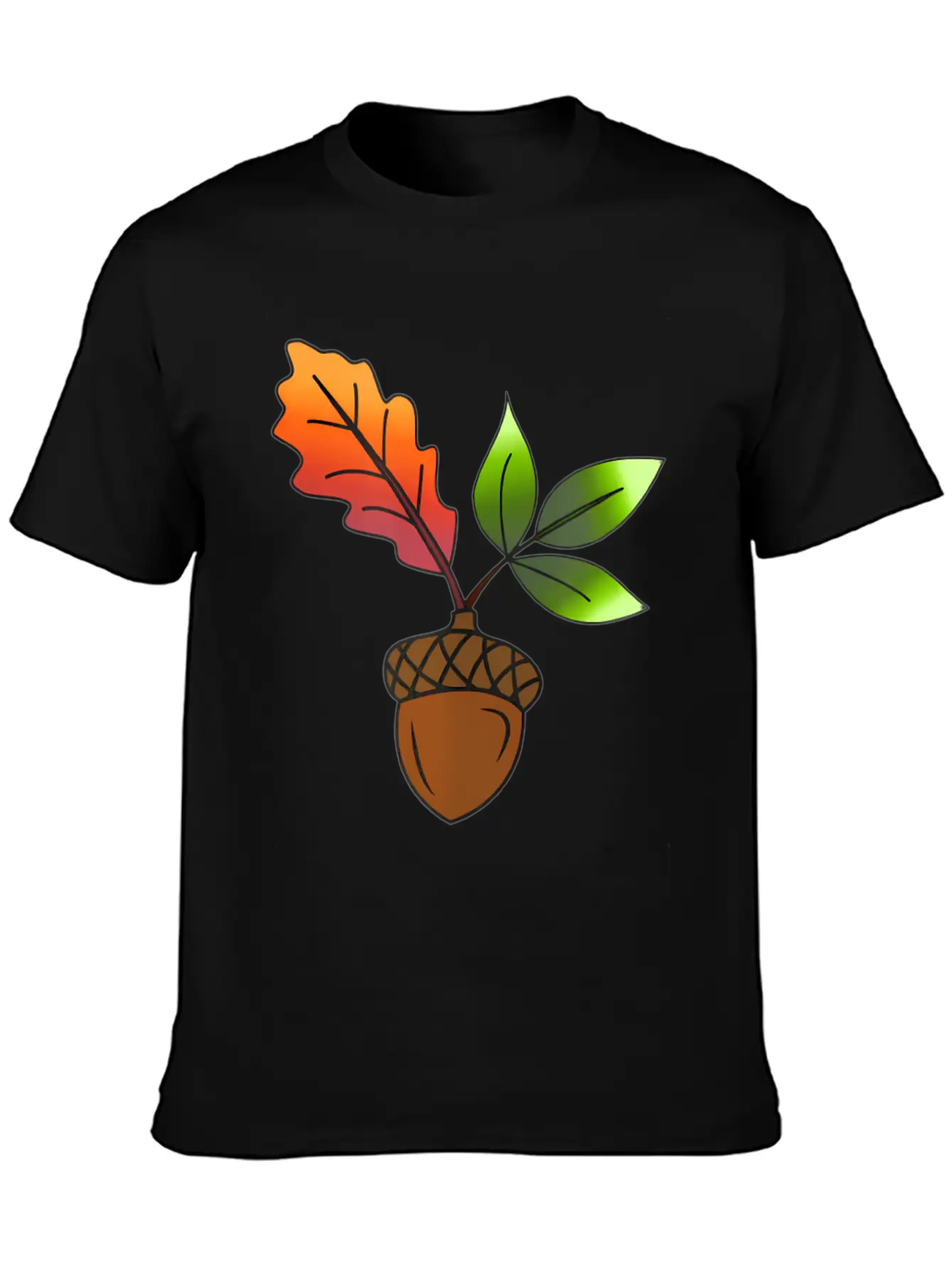 Autumn Leaves And Acorns Fall For Women Modern Fit Casual T-Shirt – Clean And Versatile Design
