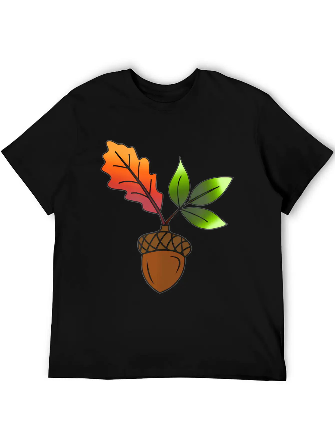 Autumn Leaves And Acorns Fall For Women Modern Fit Casual T-Shirt – Clean And Versatile Design